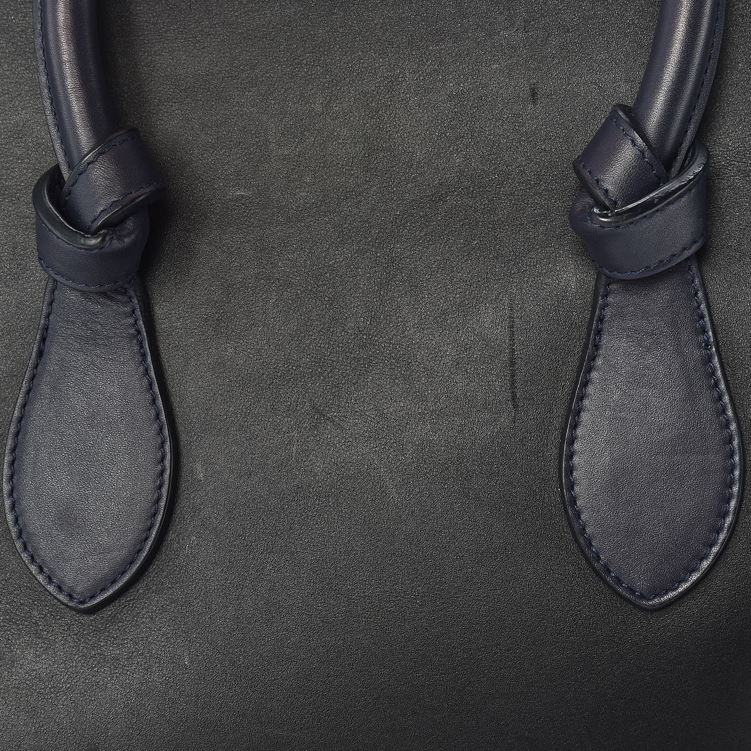 Celine Smooth Calfskin Large Bi-Color Tie Knot Tote Black Navy 19 of 20