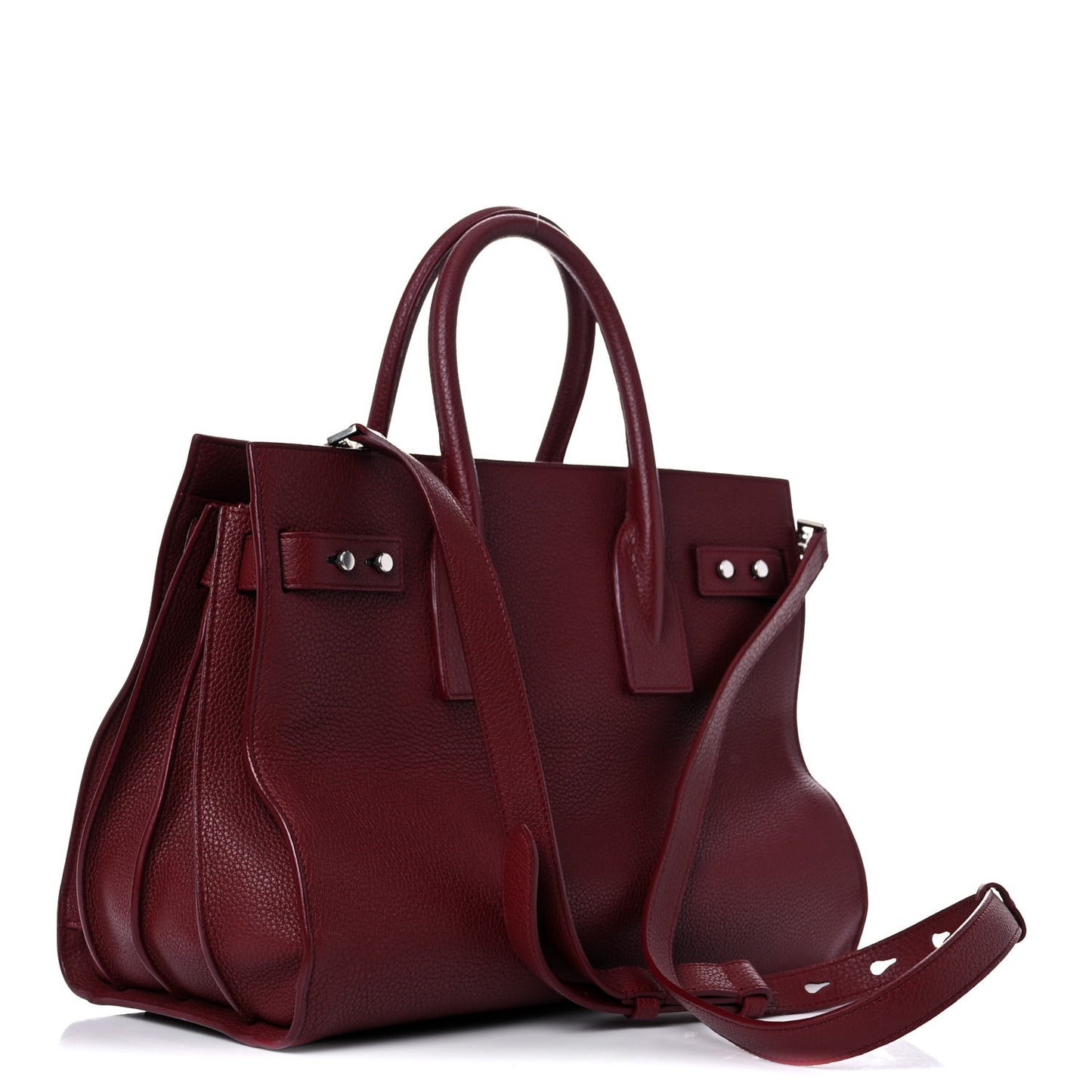 Grained Calfskin Small Supple Sac De Jour Dark Pallisandre