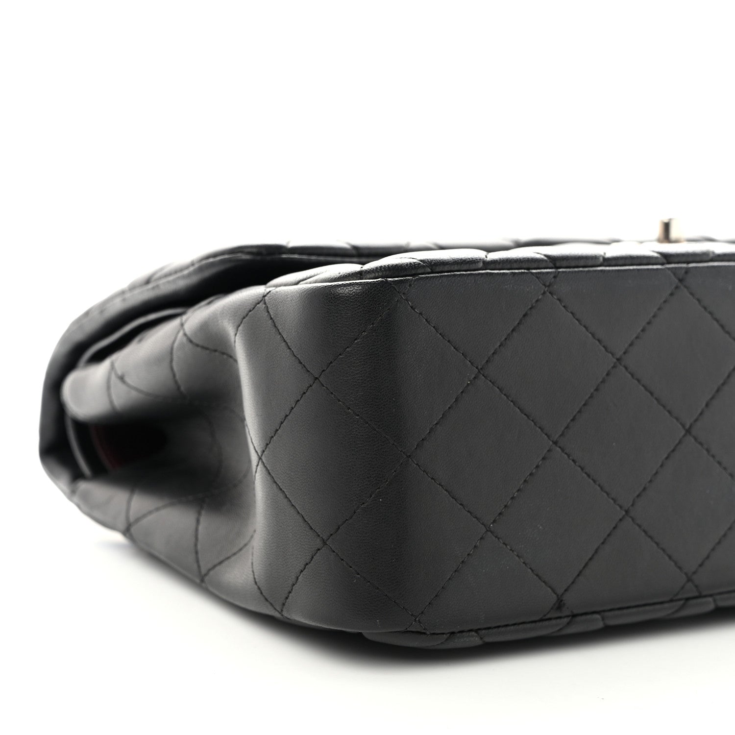 Chanel Lambskin Quilted Jumbo Double Flap Black 9 of 11