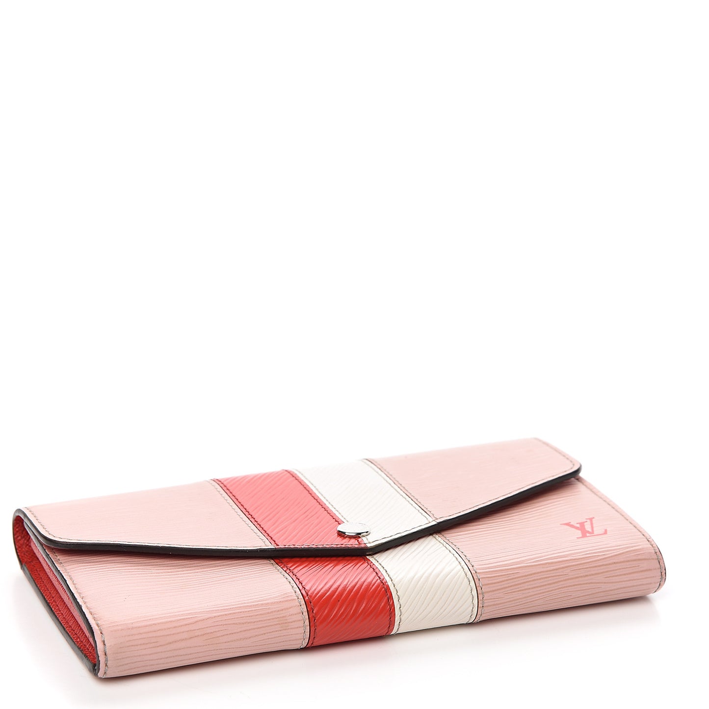 Epi Sarah Wallet Rose Ballerine Rouge