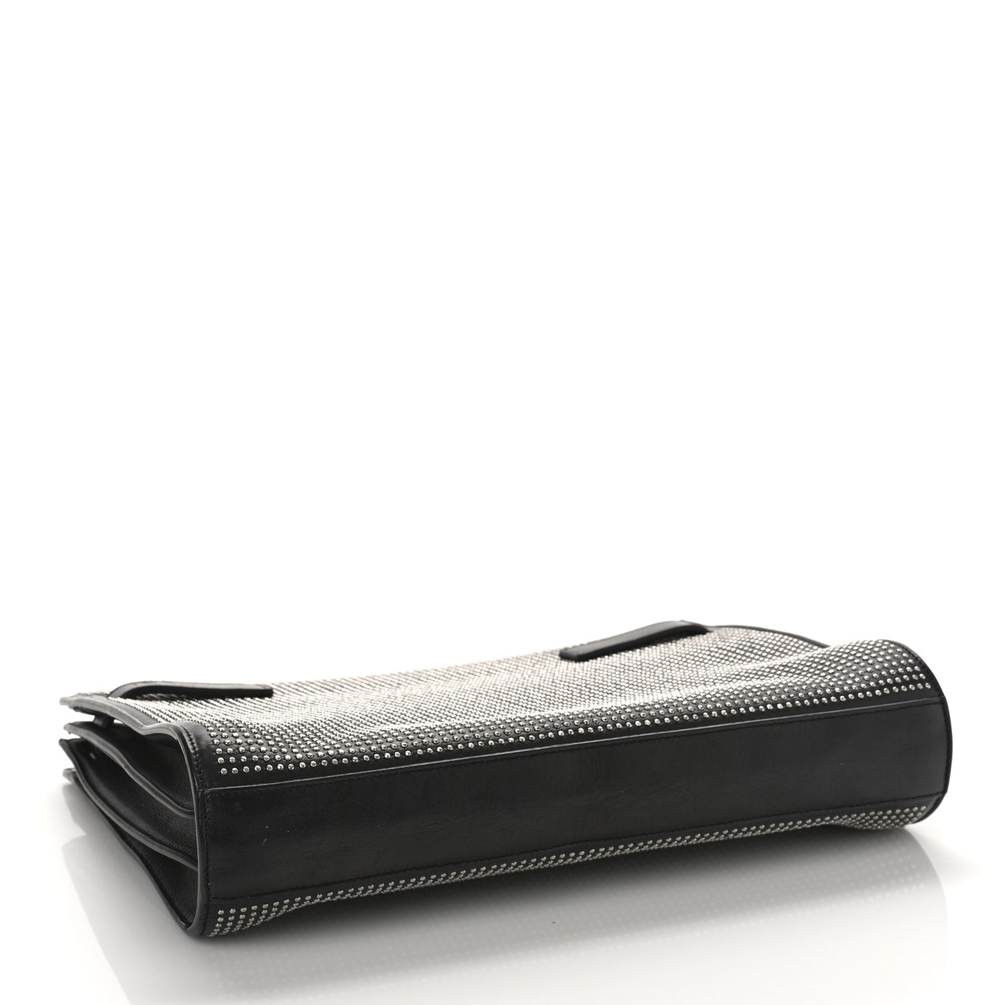 Calfskin Stud Sac De Jour Clutch Black