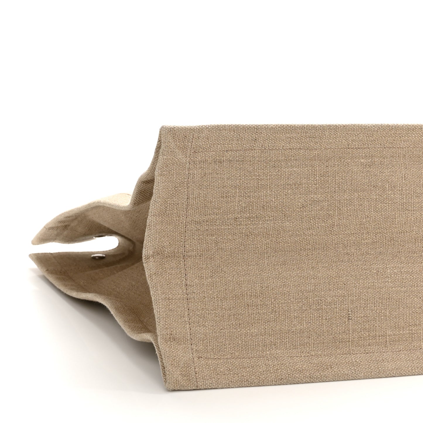 Linen Calfskin Rive Gauche Tote Optic White