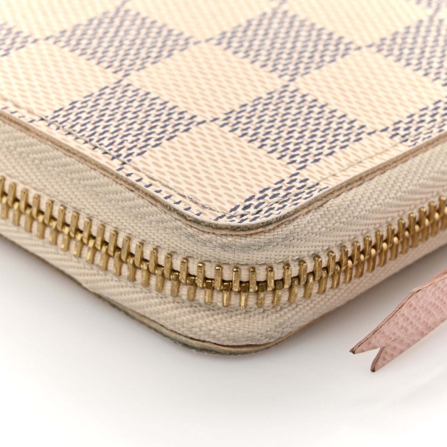 Damier Azur Clemence Wallet Rose Ballerine