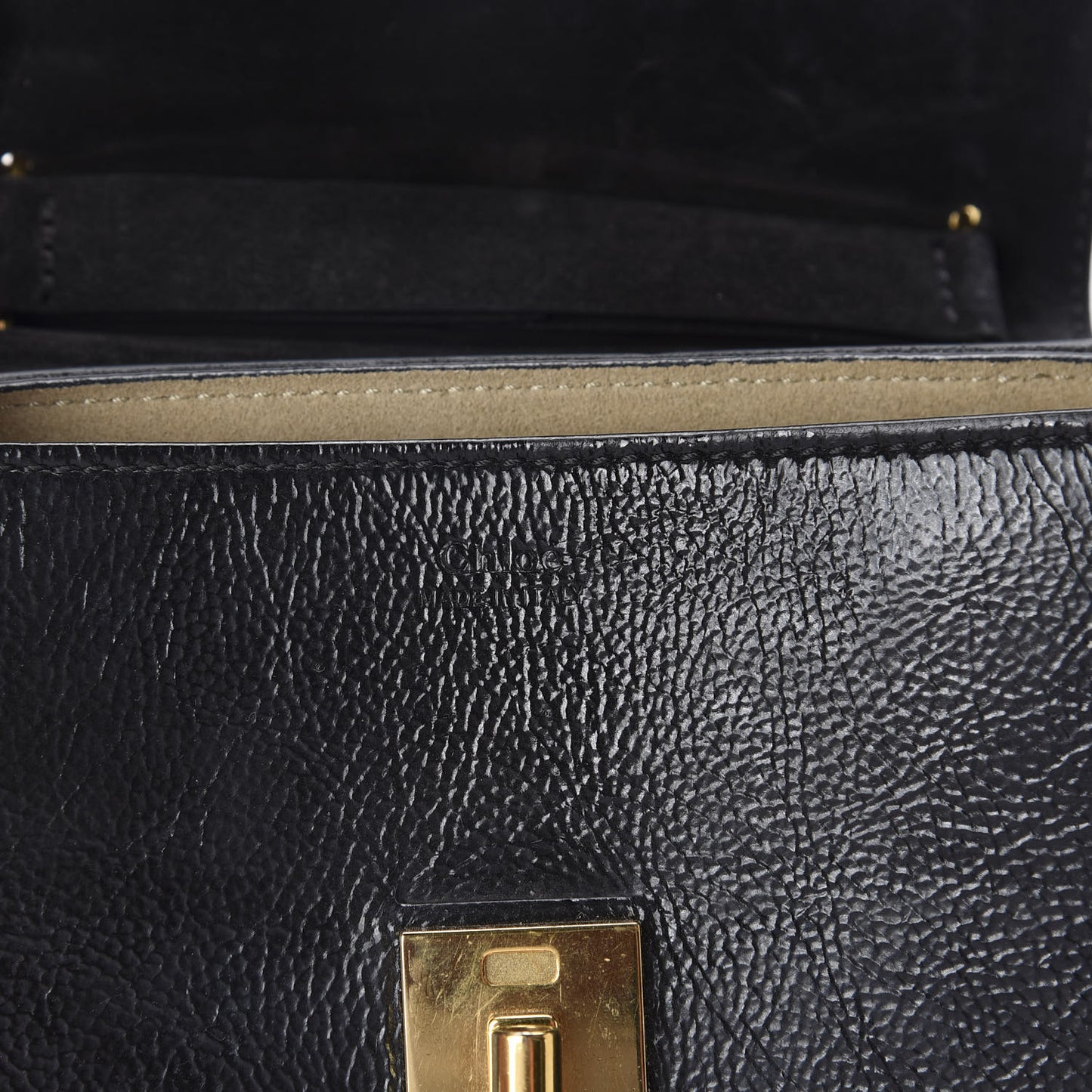 Grained Patent Mini Drew Shoulder Bag Black