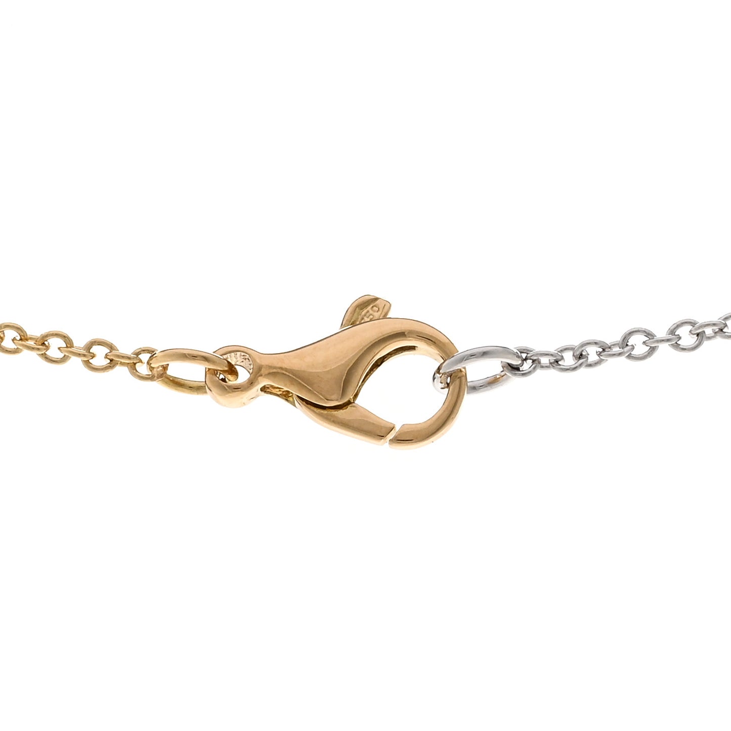 18K White Yellow Gold Diamond Etoile Filante Necklace
