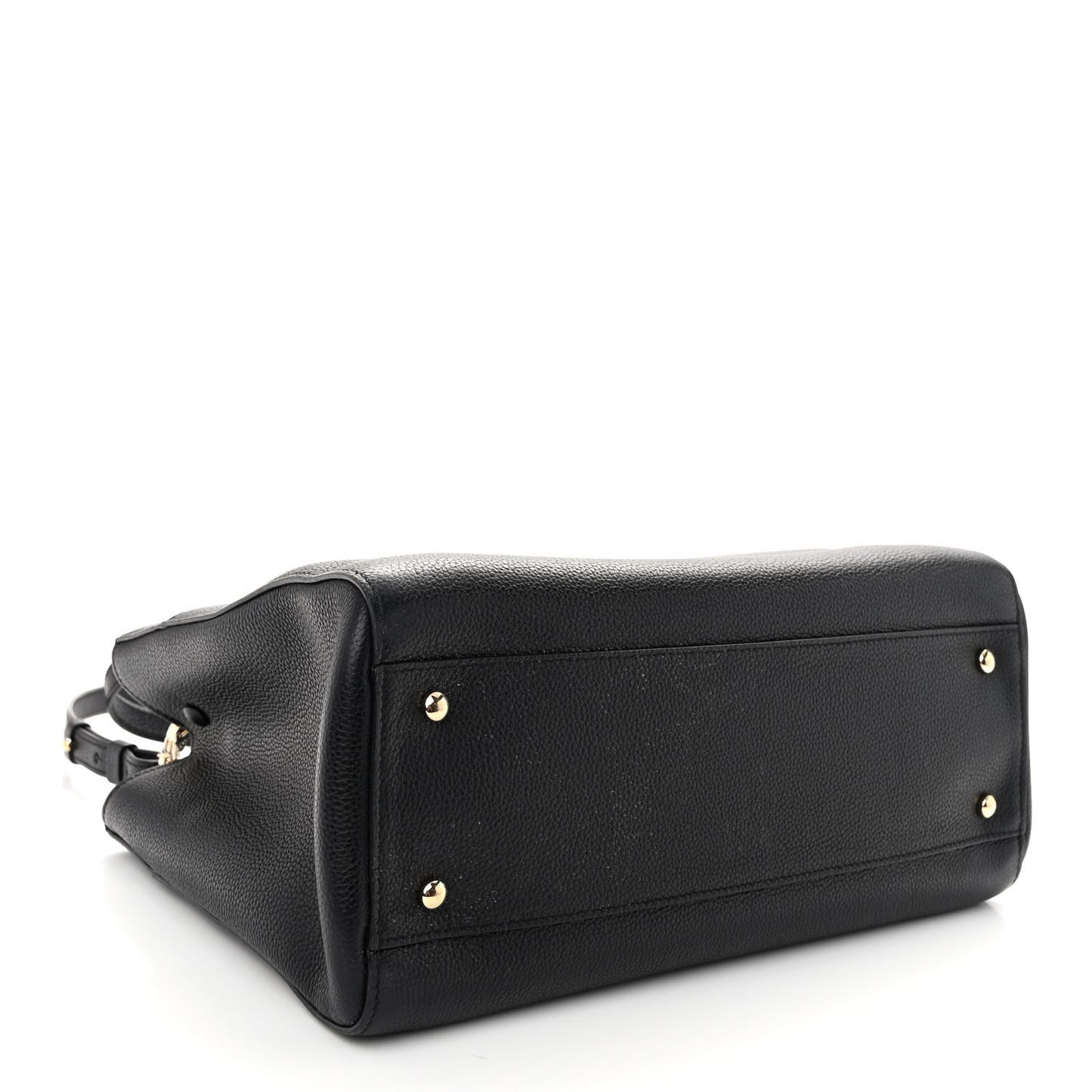 Grained Calfskin Small Neo Executive Shopper Tote Black