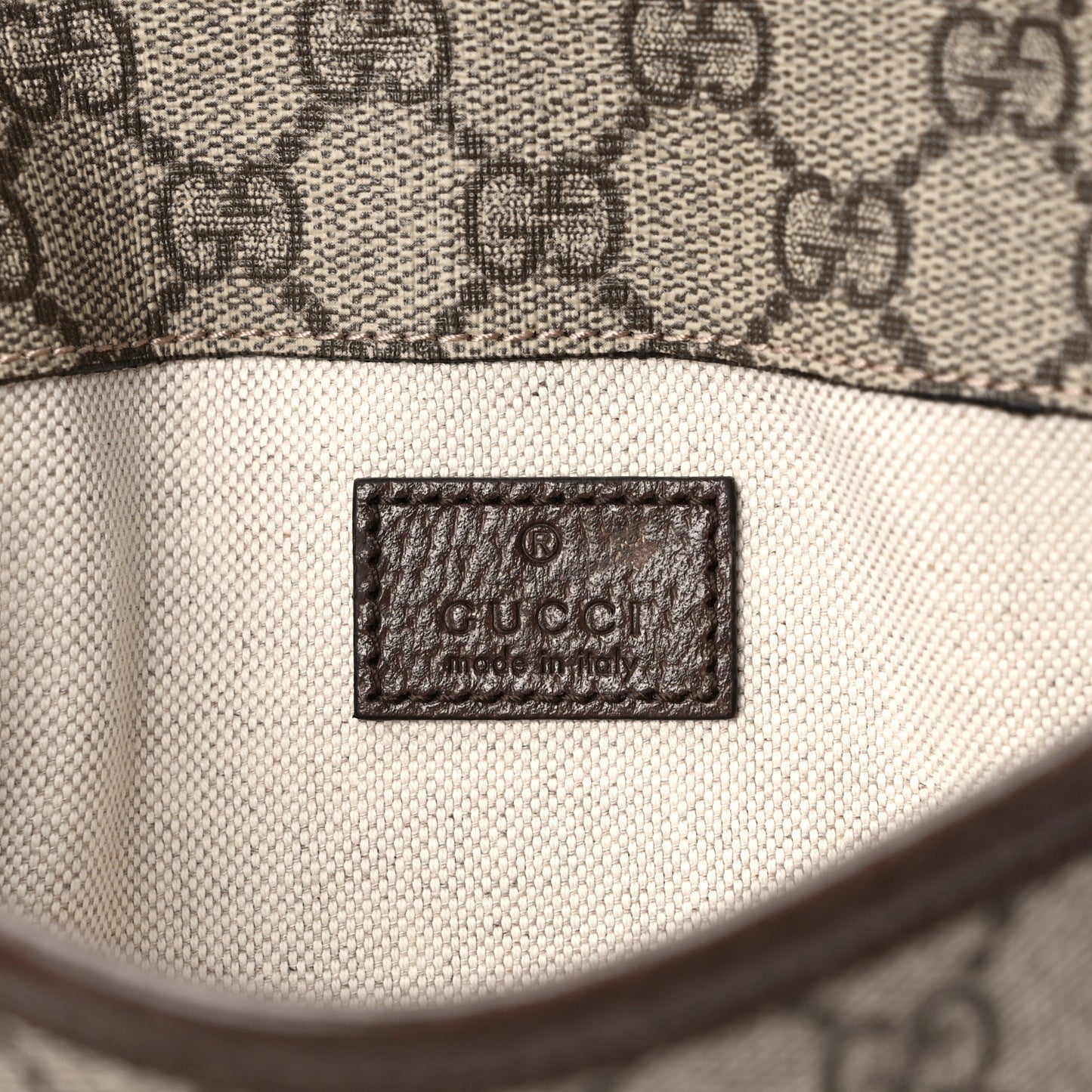 GG Supreme Monogram Neo Vintage Web Belt Bag Brown