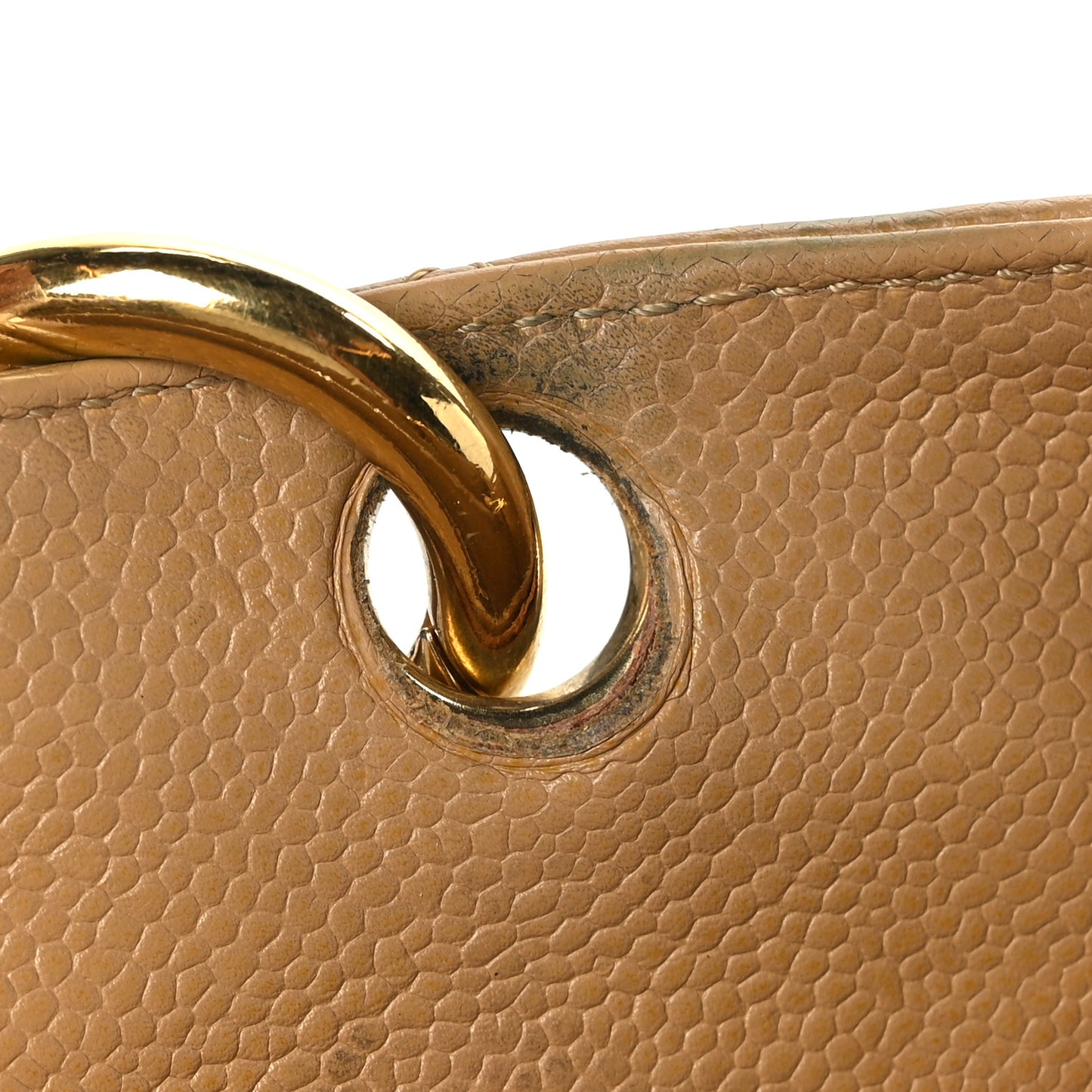 Caviar Quilted Grand Shopping Tote GST Beige Clair
