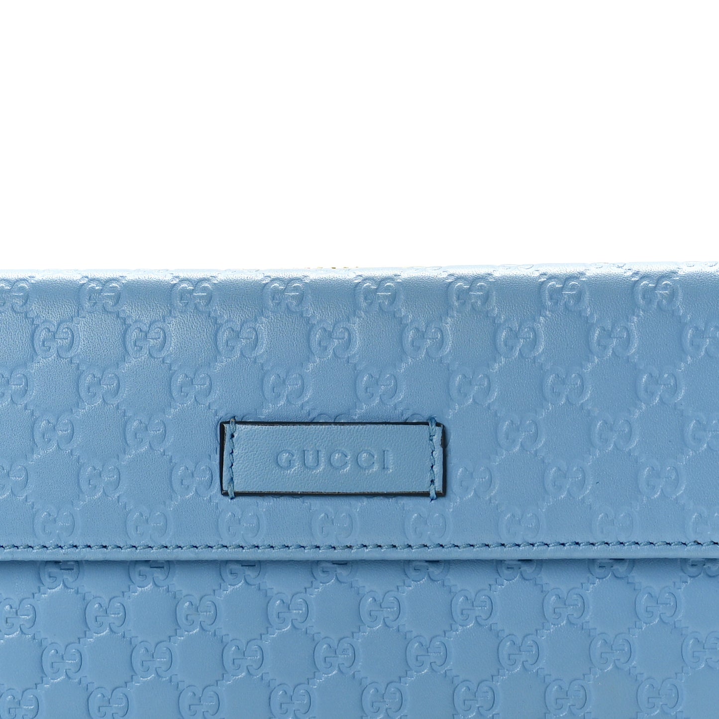 Soft Microguccissima Continental Zip Wallet Mineral Blue