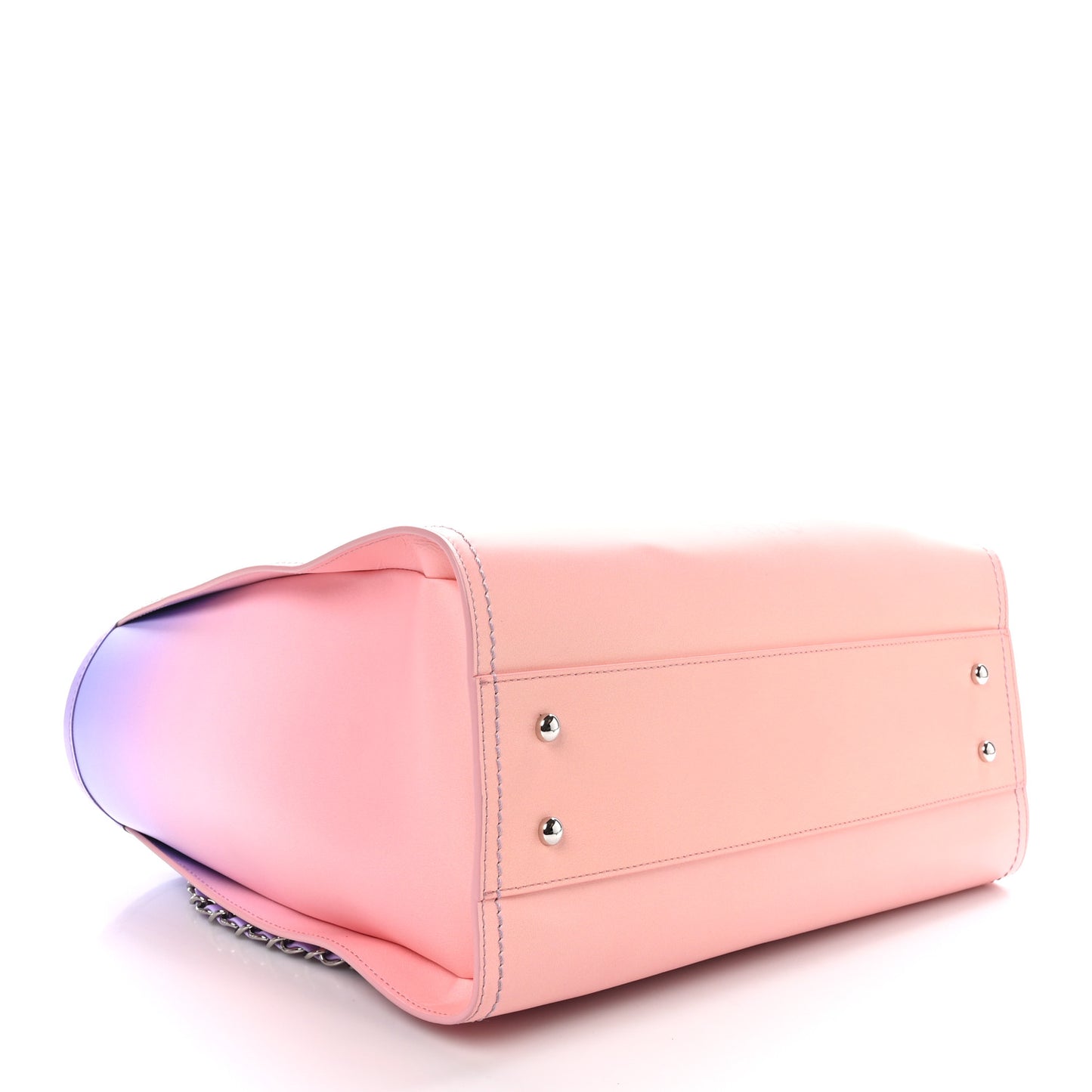 Shaded Calfskin Small Deauville Tote Light Purple Pink Coral