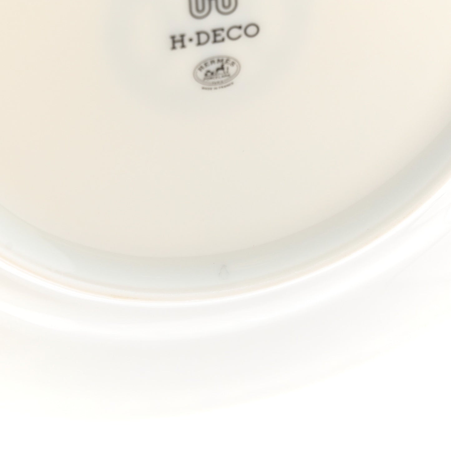 Porcelain H Deco Dessert Plates Set of 2 Black White