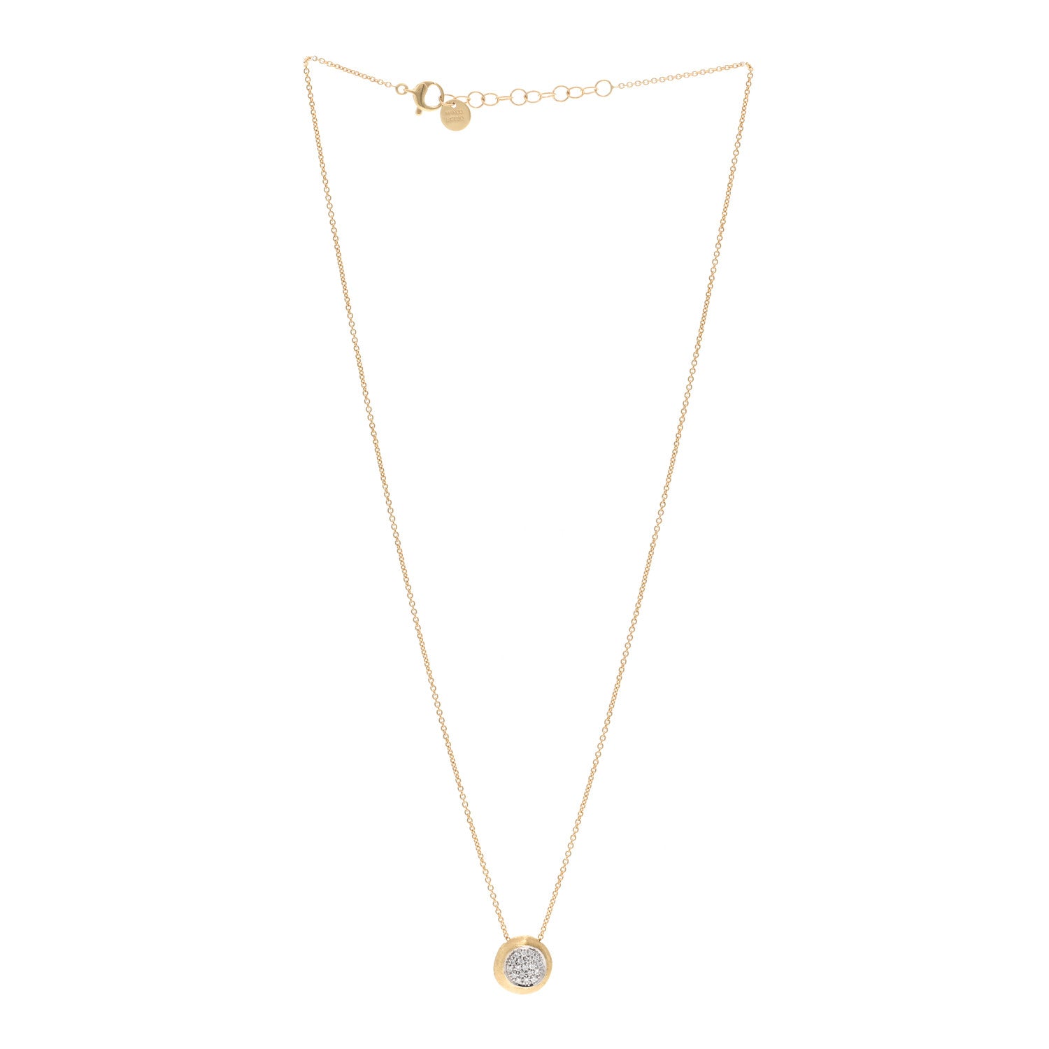 Marco Bicego 18K Yellow Gold Diamond Jaipur Pendant Necklace 3 of 4