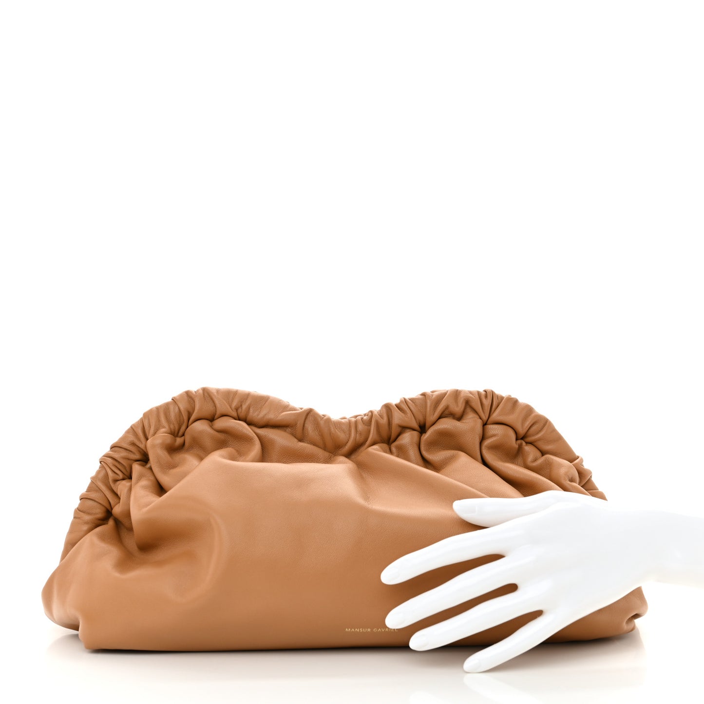 Lambskin Cloud Clutch Caramel