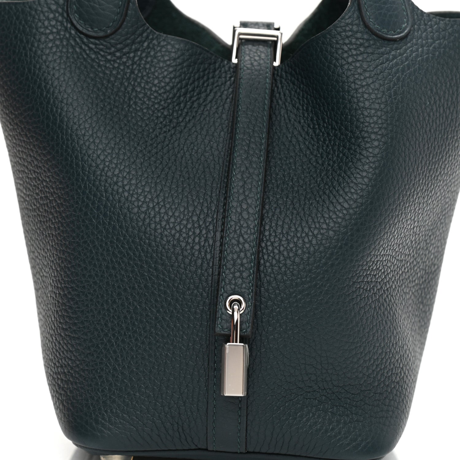 Hermes Taurillon Clemence Picotin Lock 18 PM Vert Cypress 8 of 9