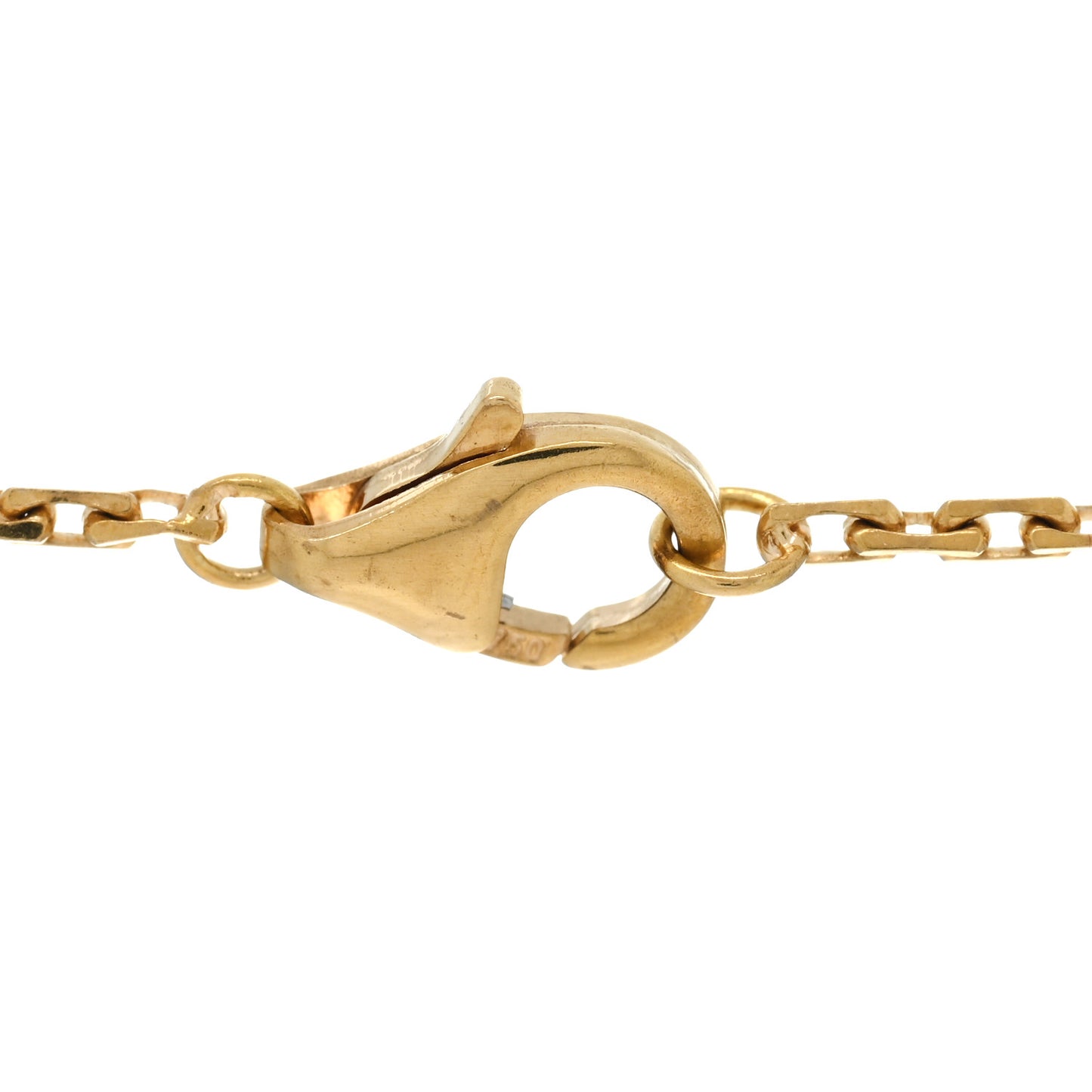 18K Yellow Gold 3 Diamonds LOVE Pendant Necklace