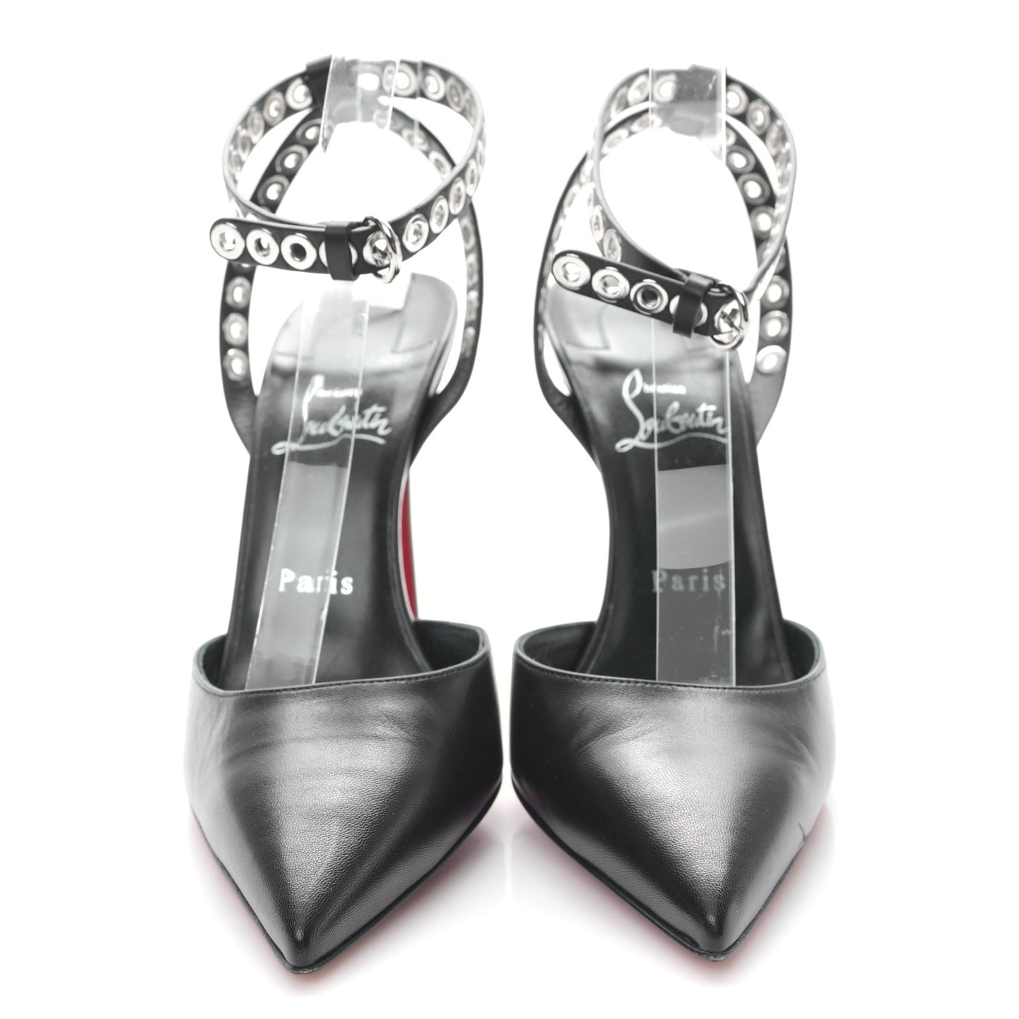 Calfskin Embellished Pumpaclou 100 Pumps 39.5 Black