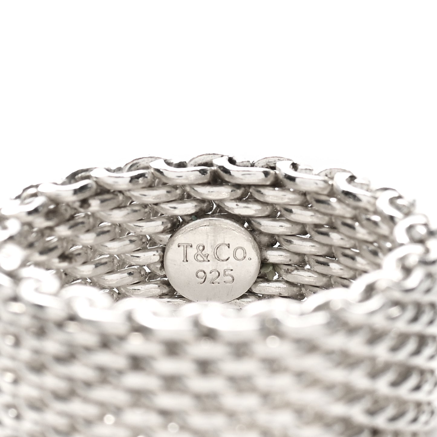 Sterling Silver Somerset Mesh Ring 53 6.5