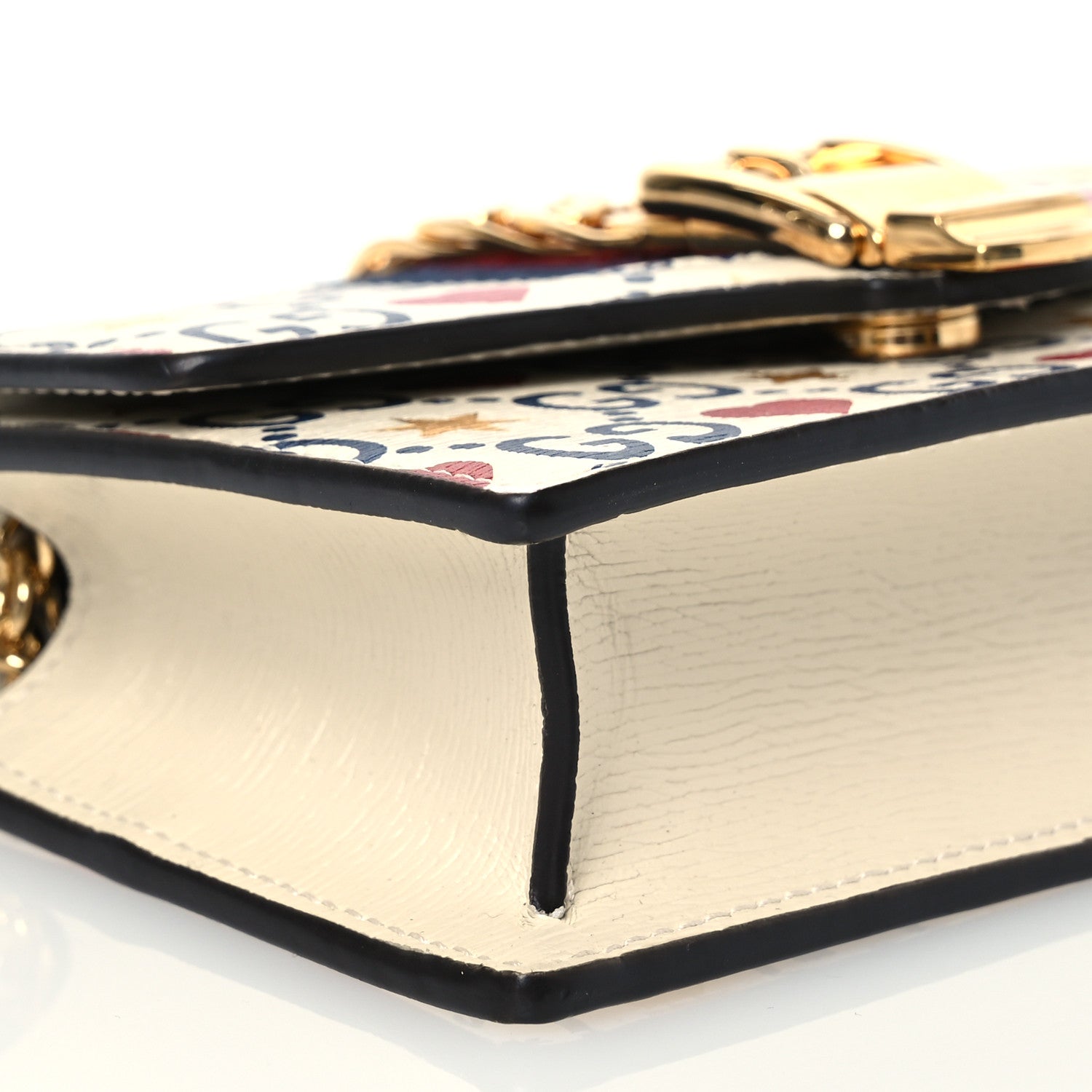 Gucci Textured Calfskin Valentine's Day Super Mini Sylvie Chain Shoulder Bag Ivory 8 of 11