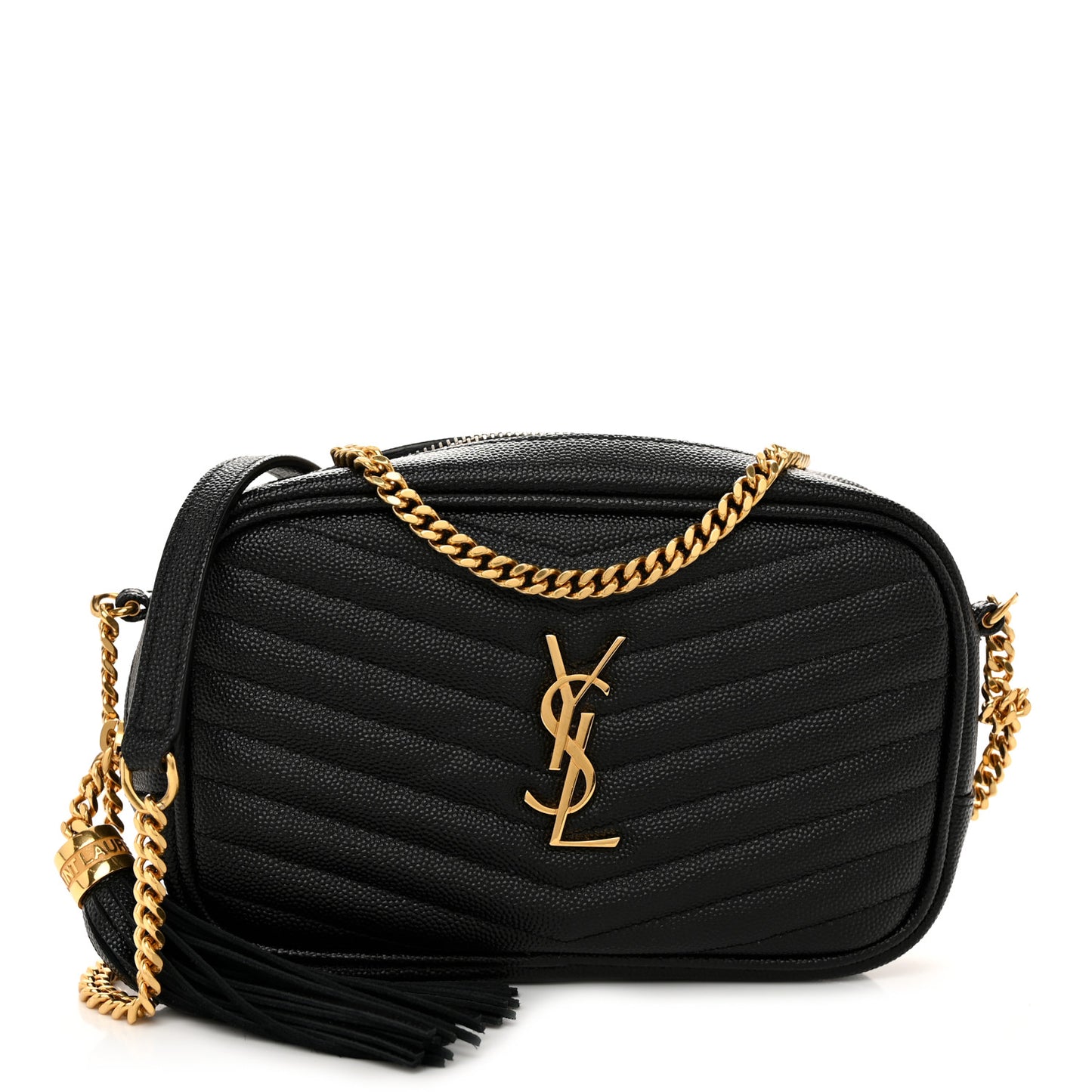 Grain De Poudre Matelasse Monogram Mini Lou Camera Bag Black