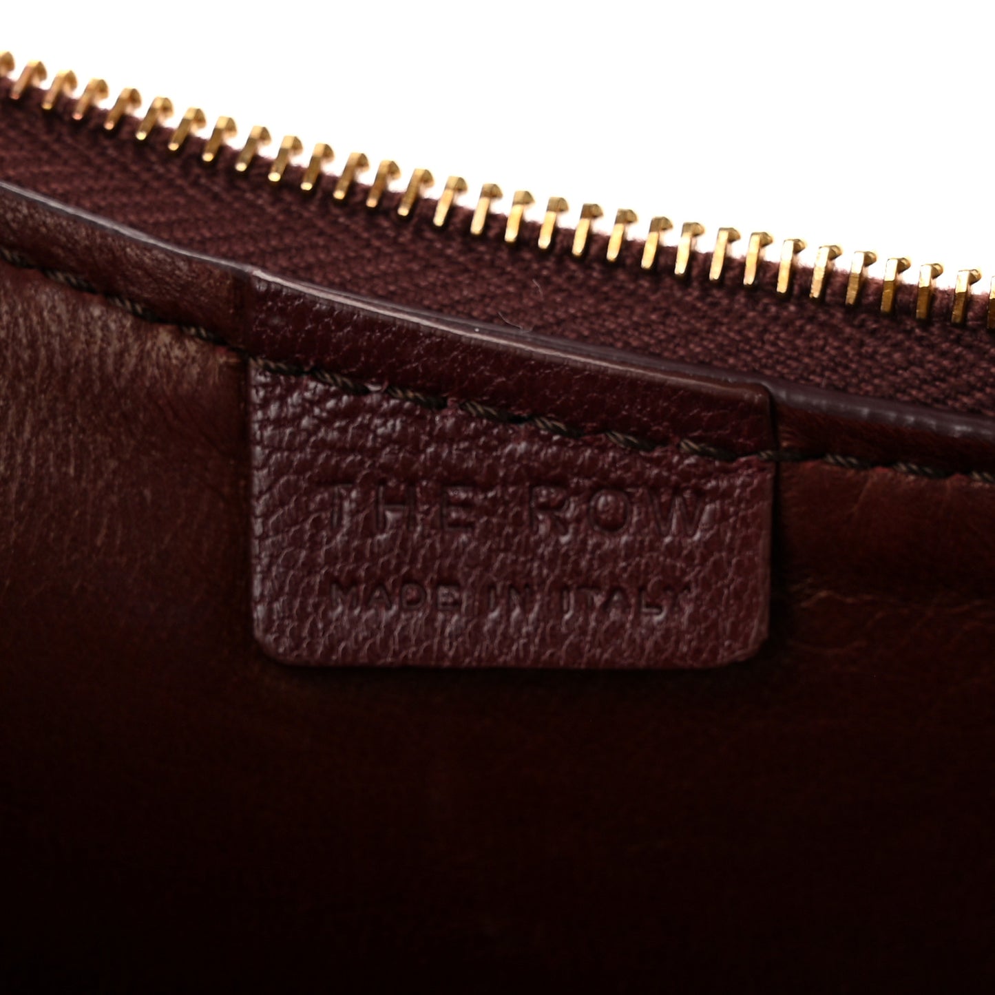 Grained Calfskin Half Moon Shoulder Bag Raisin