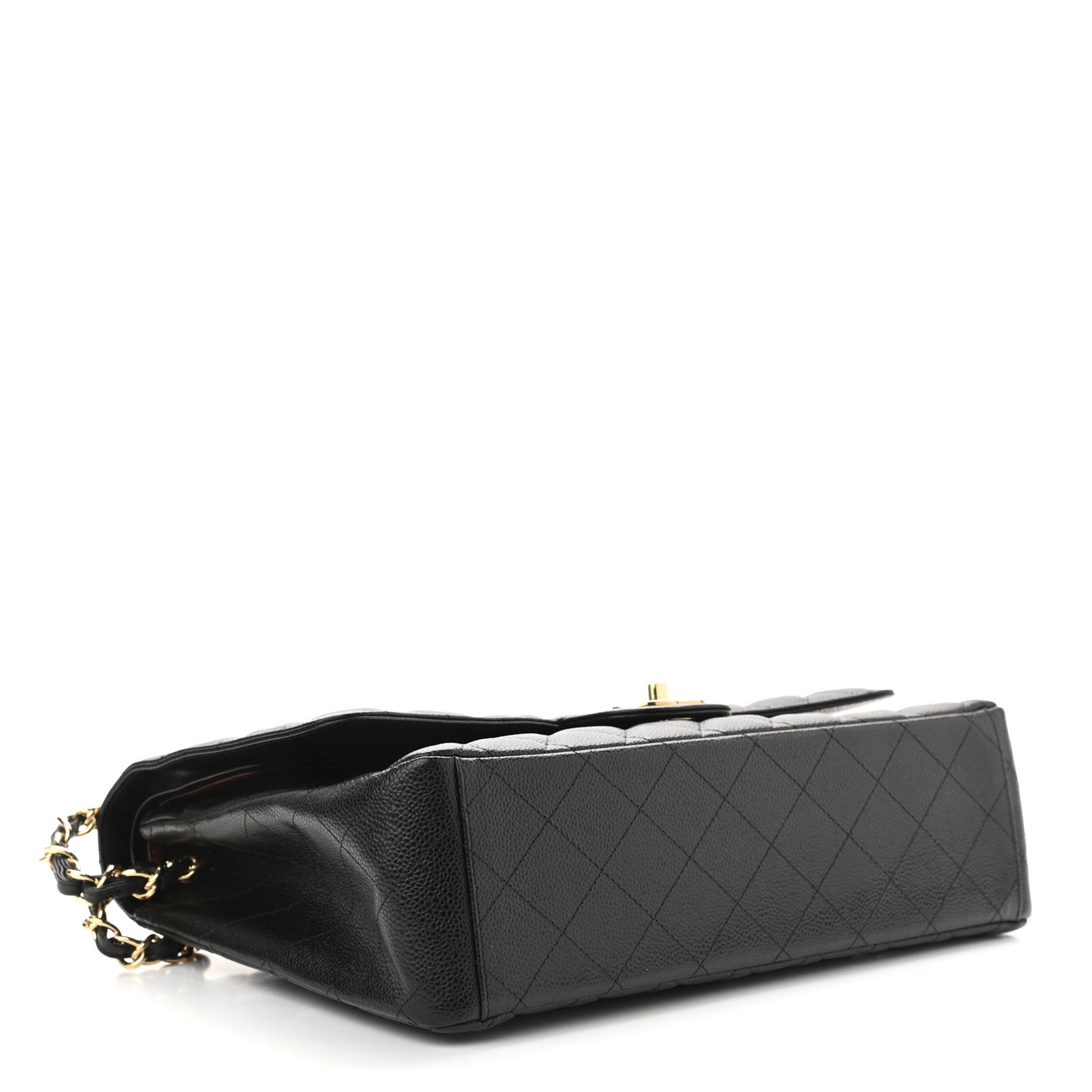 Caviar Quilted Maxi Double Flap Black
