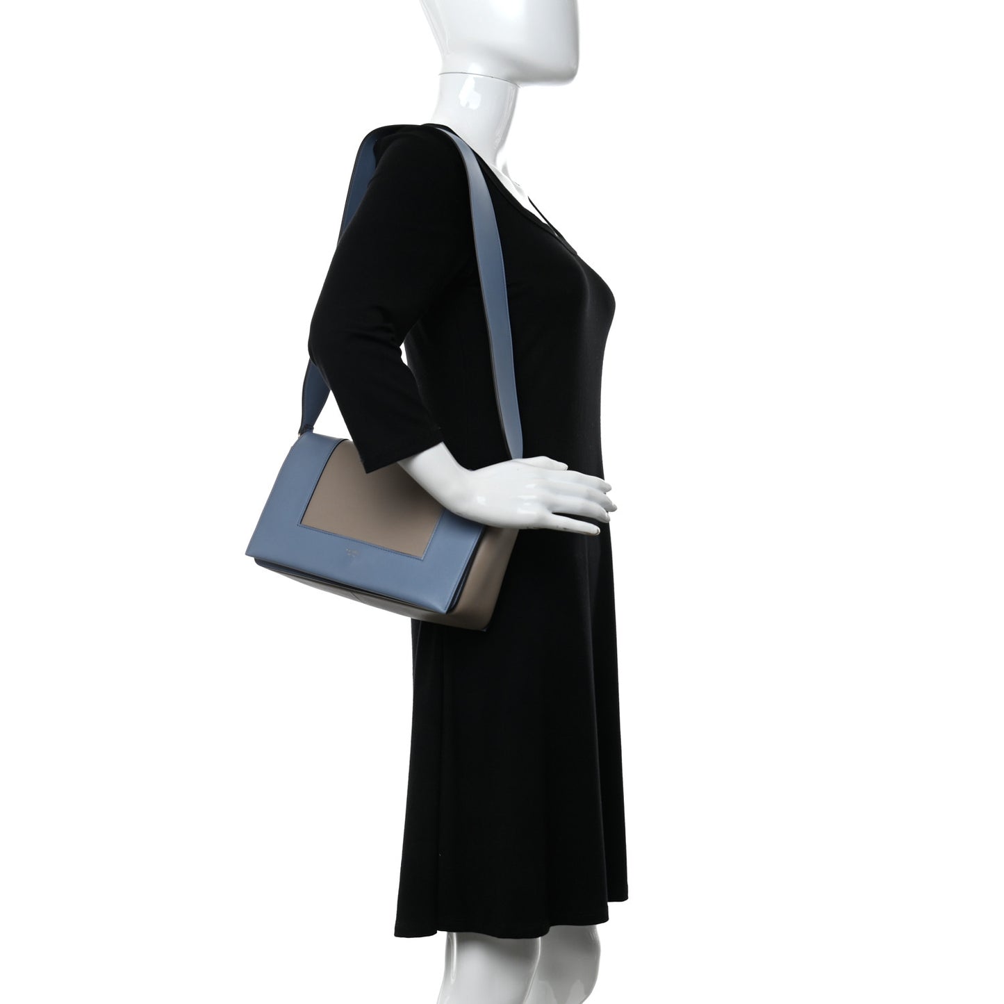 Shiny Smooth Calfskin Medium Frame Shoulder Bag