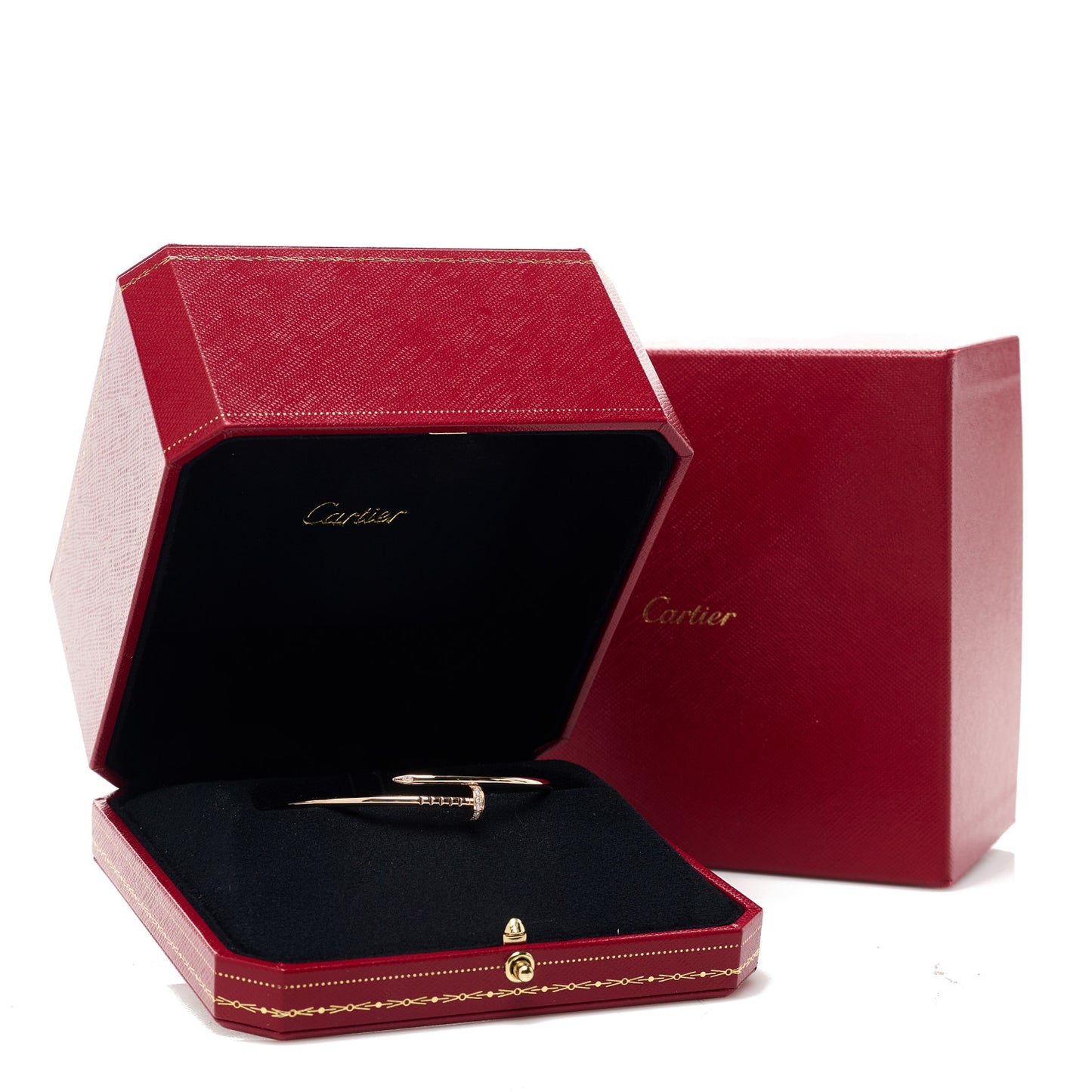18K Pink Gold Diamond Small Juste Un Clou Bracelet 17