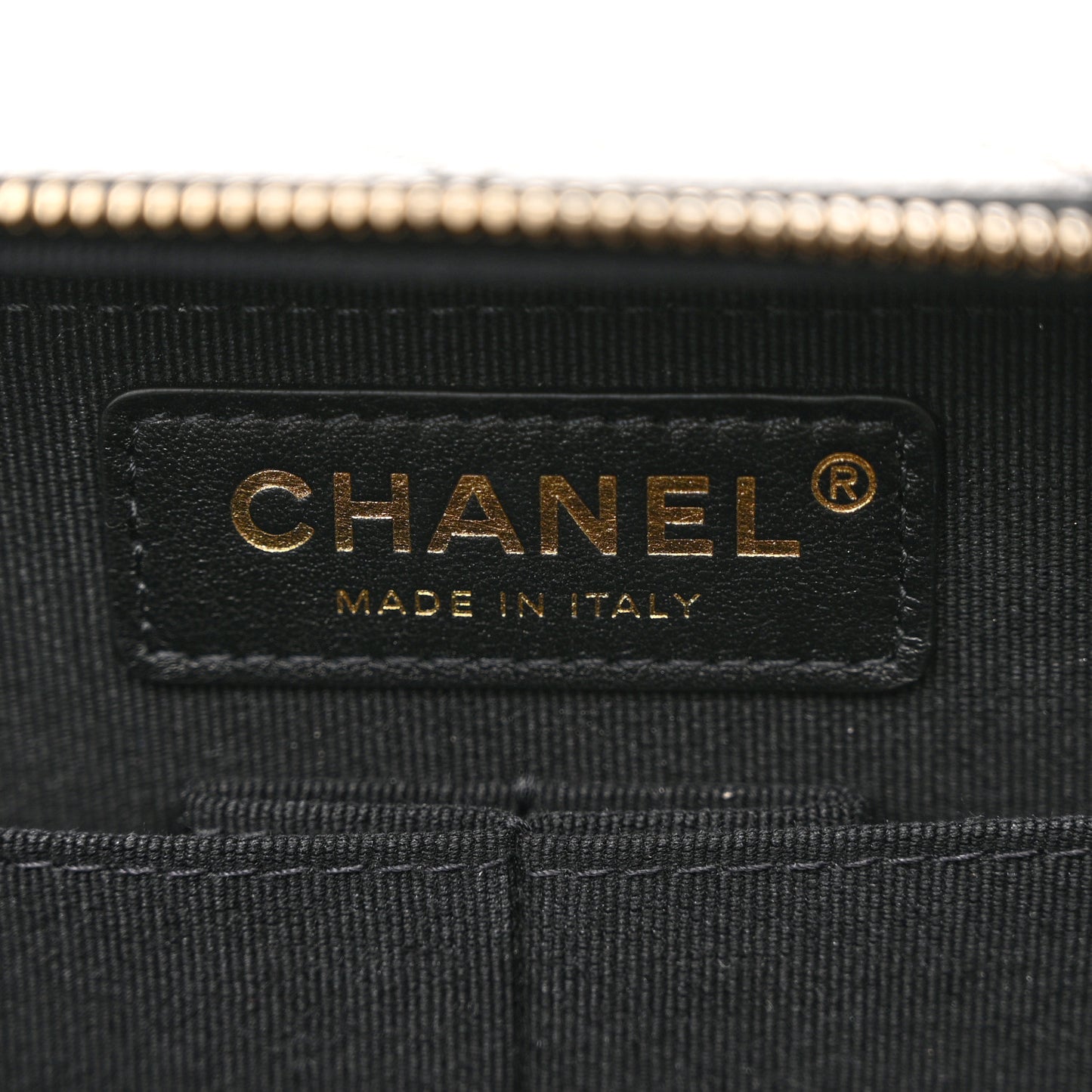 Caviar Quilted Top Handle Vanity Case Black