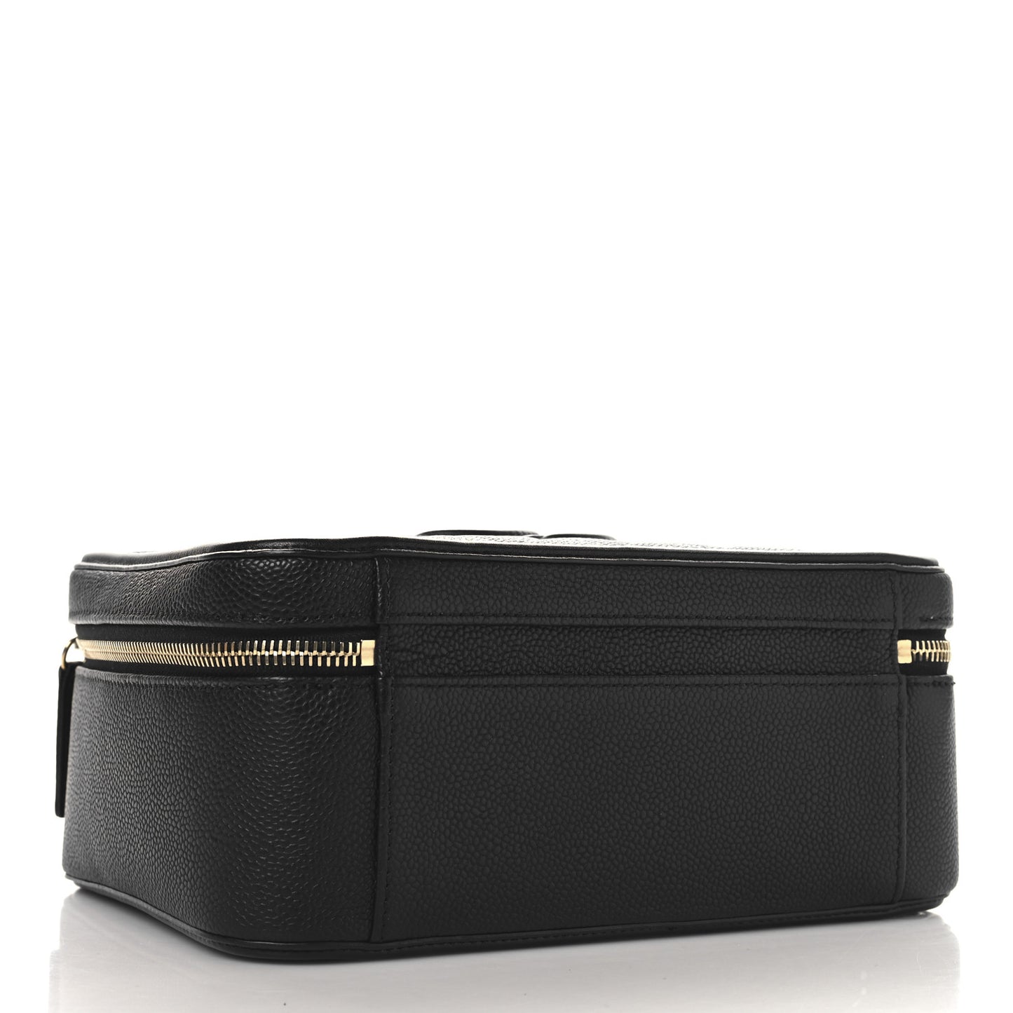 Caviar Quilted Large CC Filigree Vanity Case Black