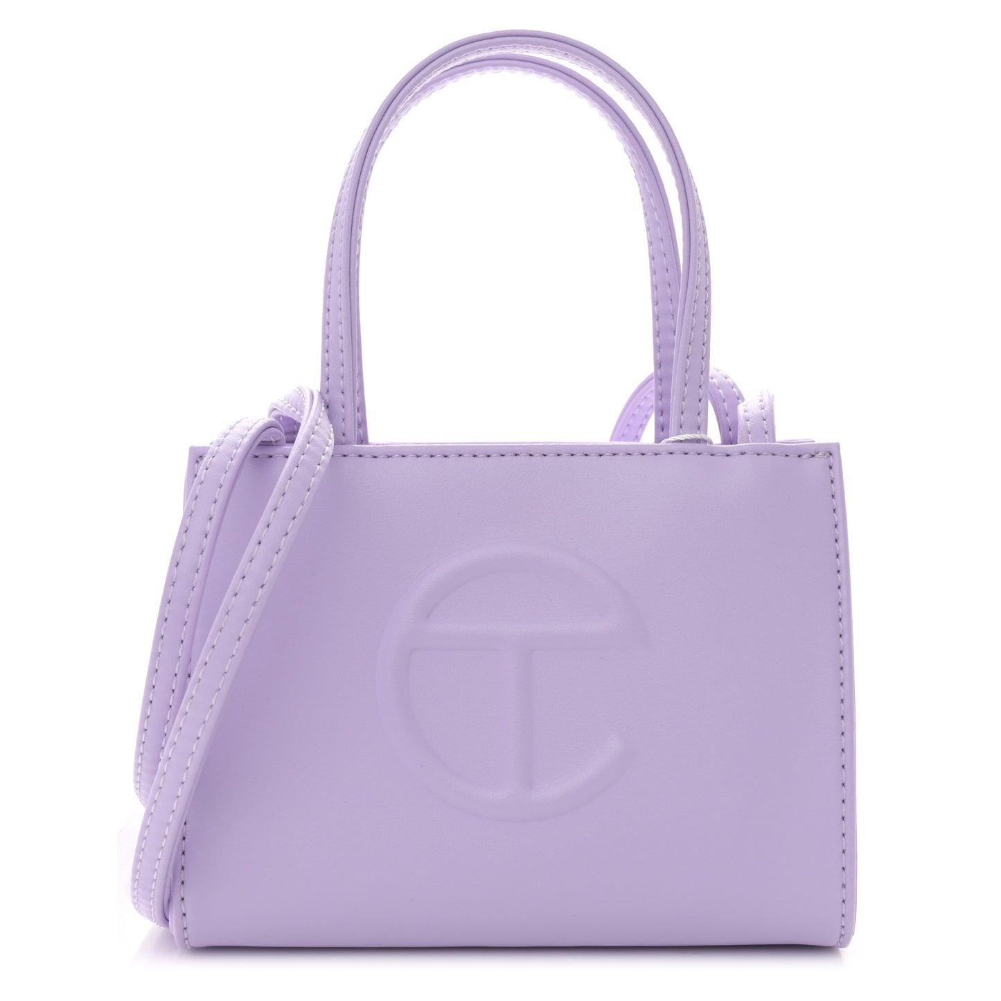 Vegan Leather Small Shopping Bag Lavender