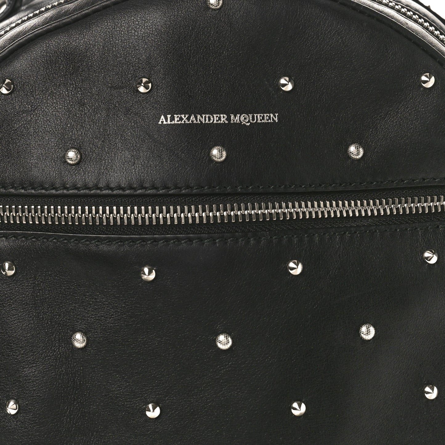 Calfskin Studded Small Backpack Black