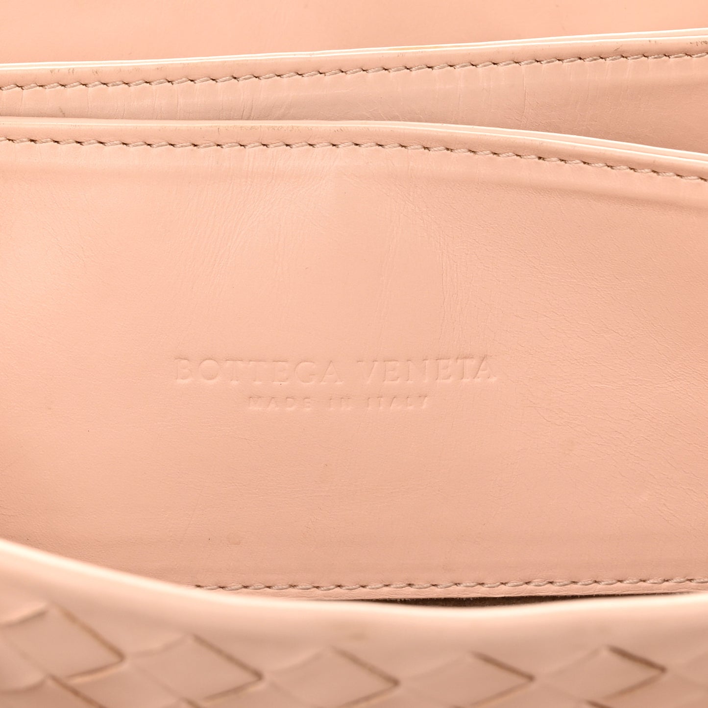 Light Calf Intrecciato Small Roma Flamingo