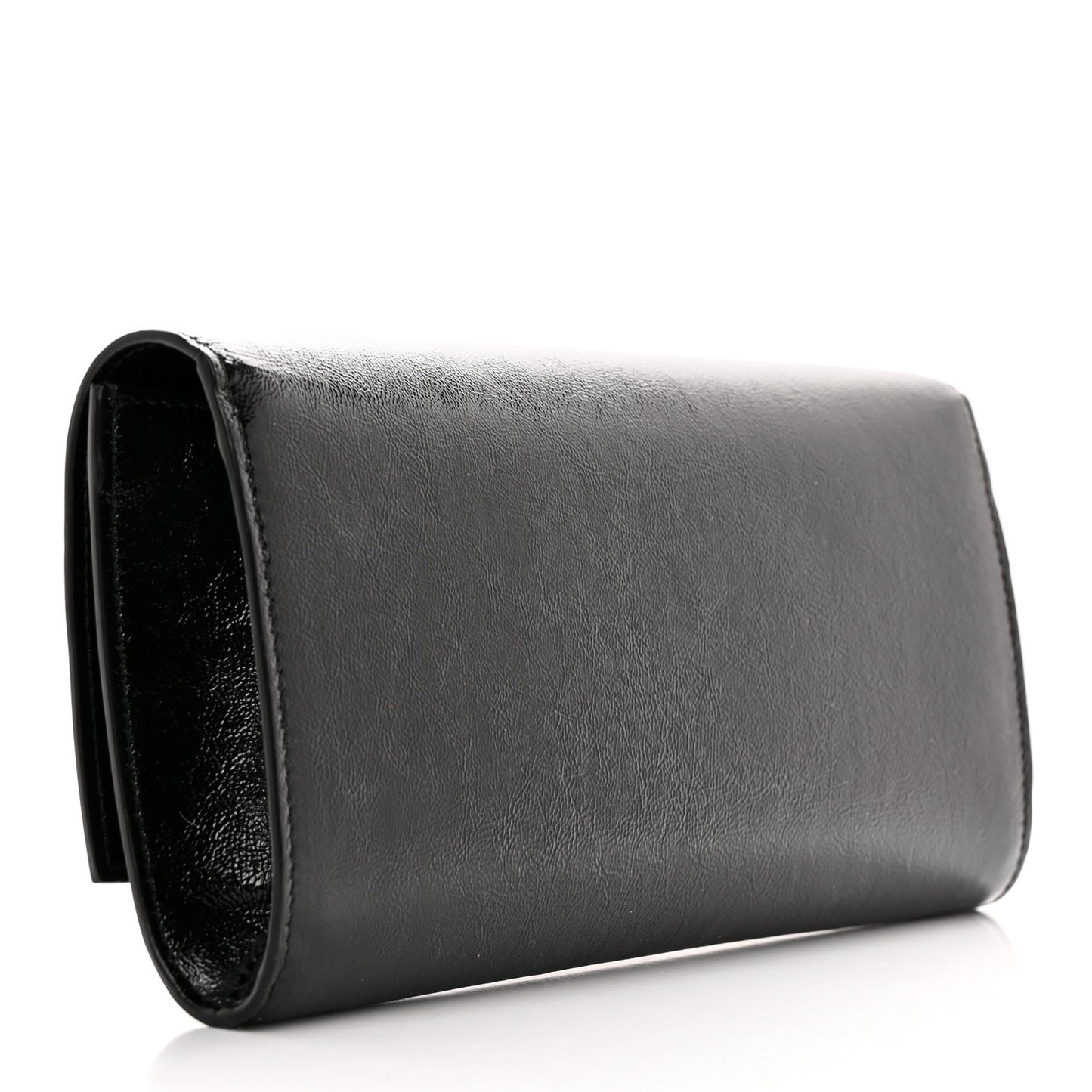 Textured Patent Monogram Small Belle De Jour Clutch Black