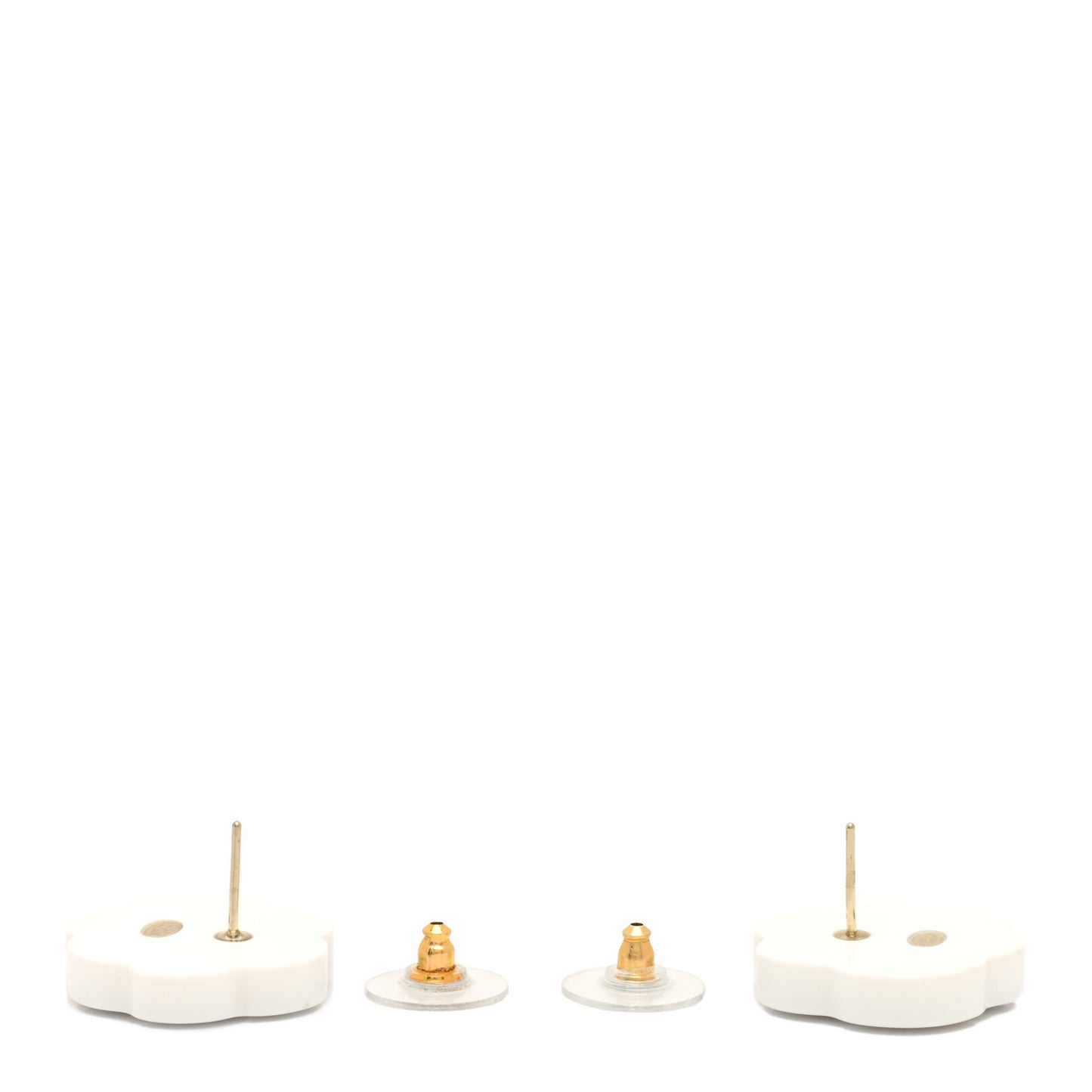 Enamel CC Camellia Earrings Black