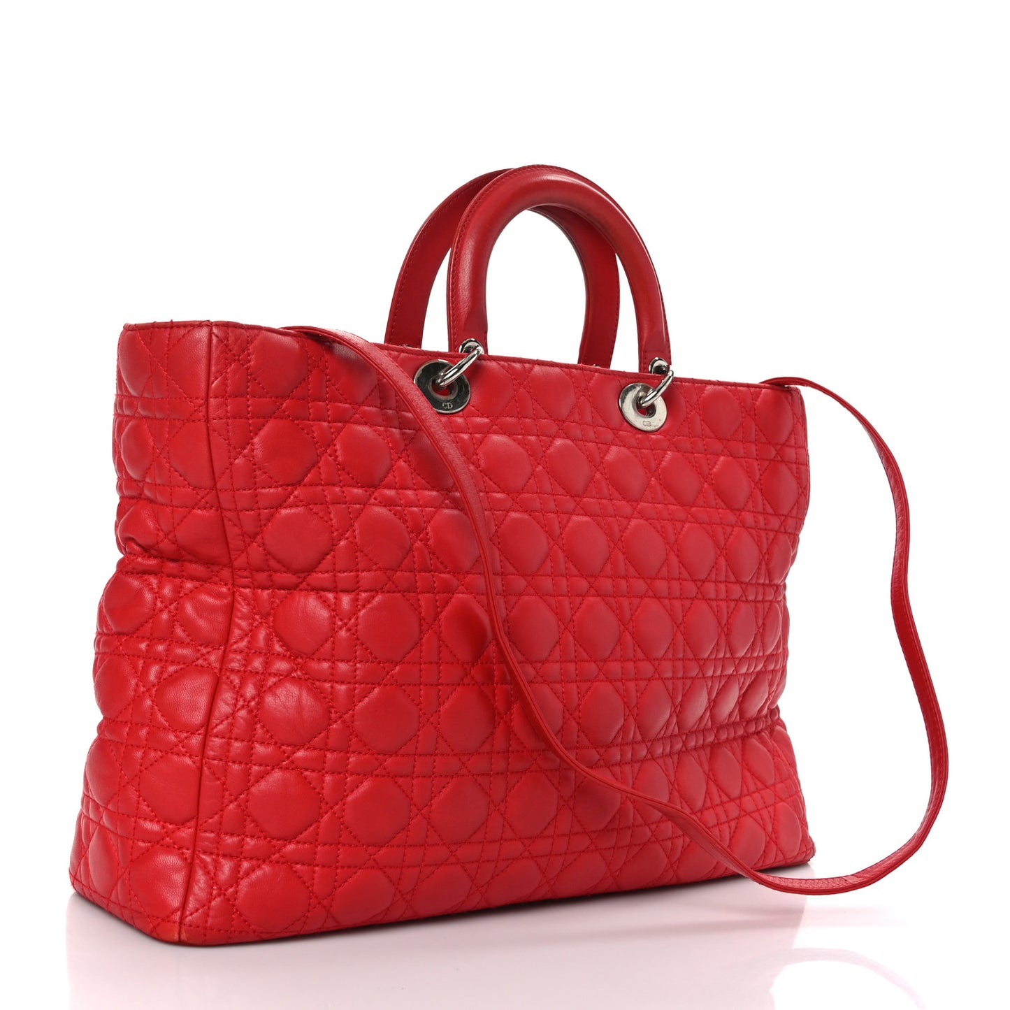 Lambskin Cannage XL Lady Dior Red