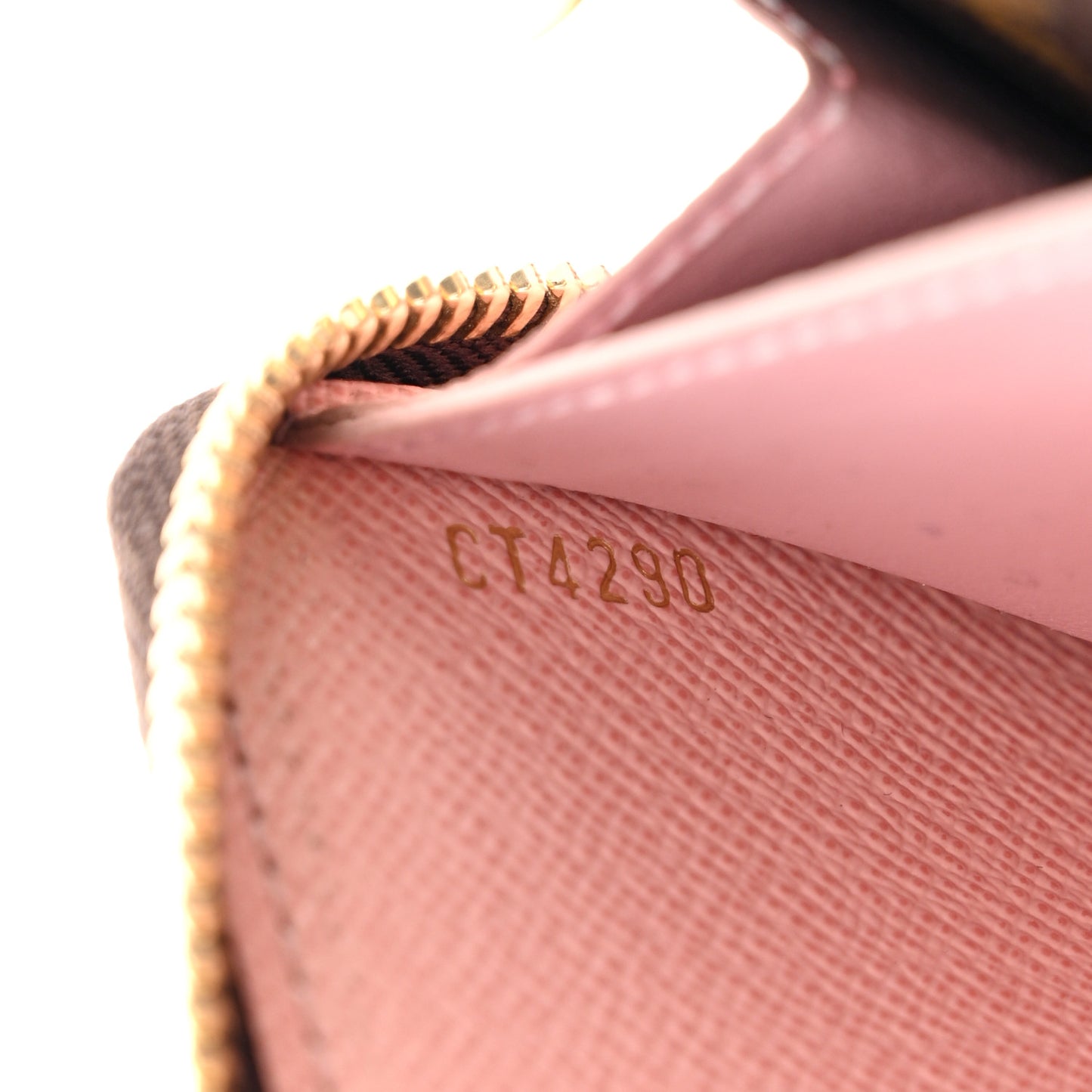 Monogram Clemence Wallet Rose Ballerine