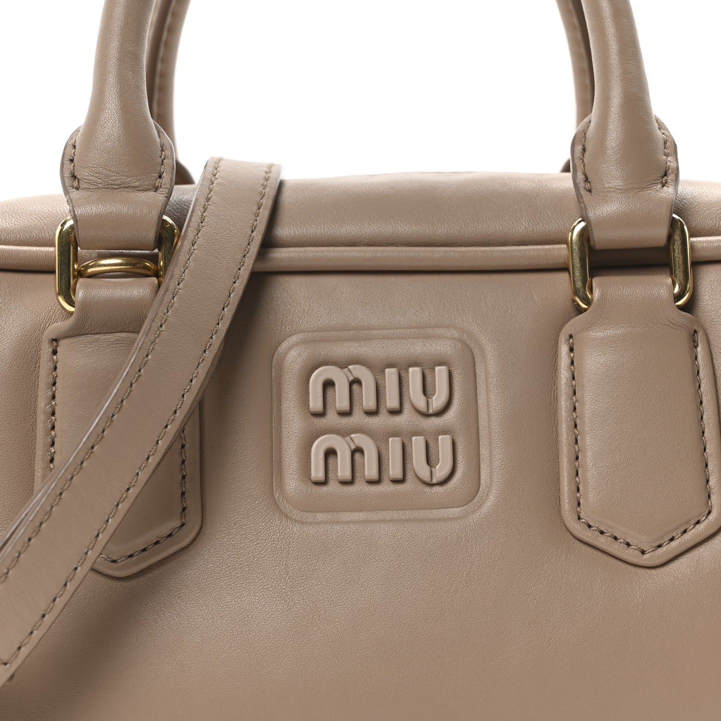 Calfskin Regular Arcadie Top Handle Bag Cameo