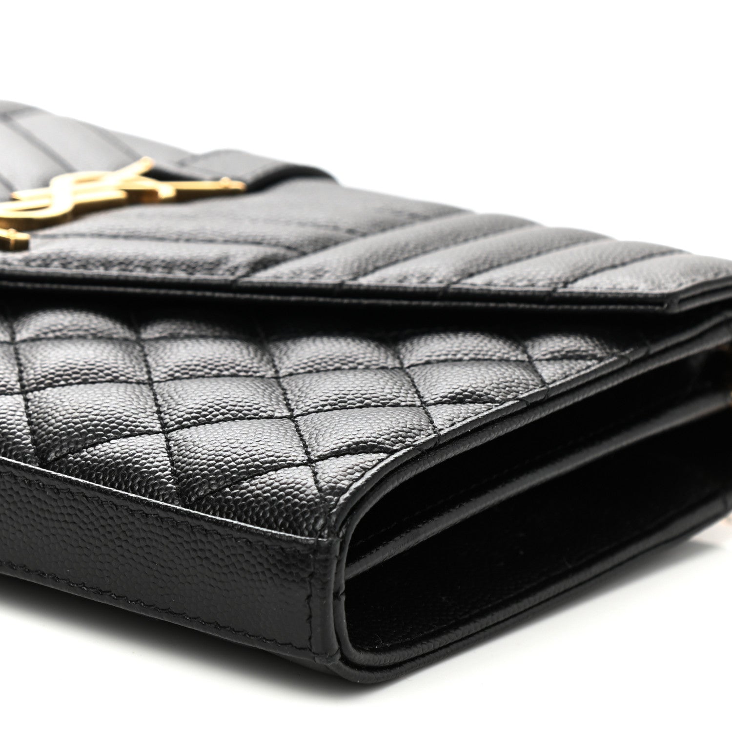 Saint Laurent Grain De Poudre Textured Mixed Matelasse Triquilt Small Monogram Satchel Black 10 of 11