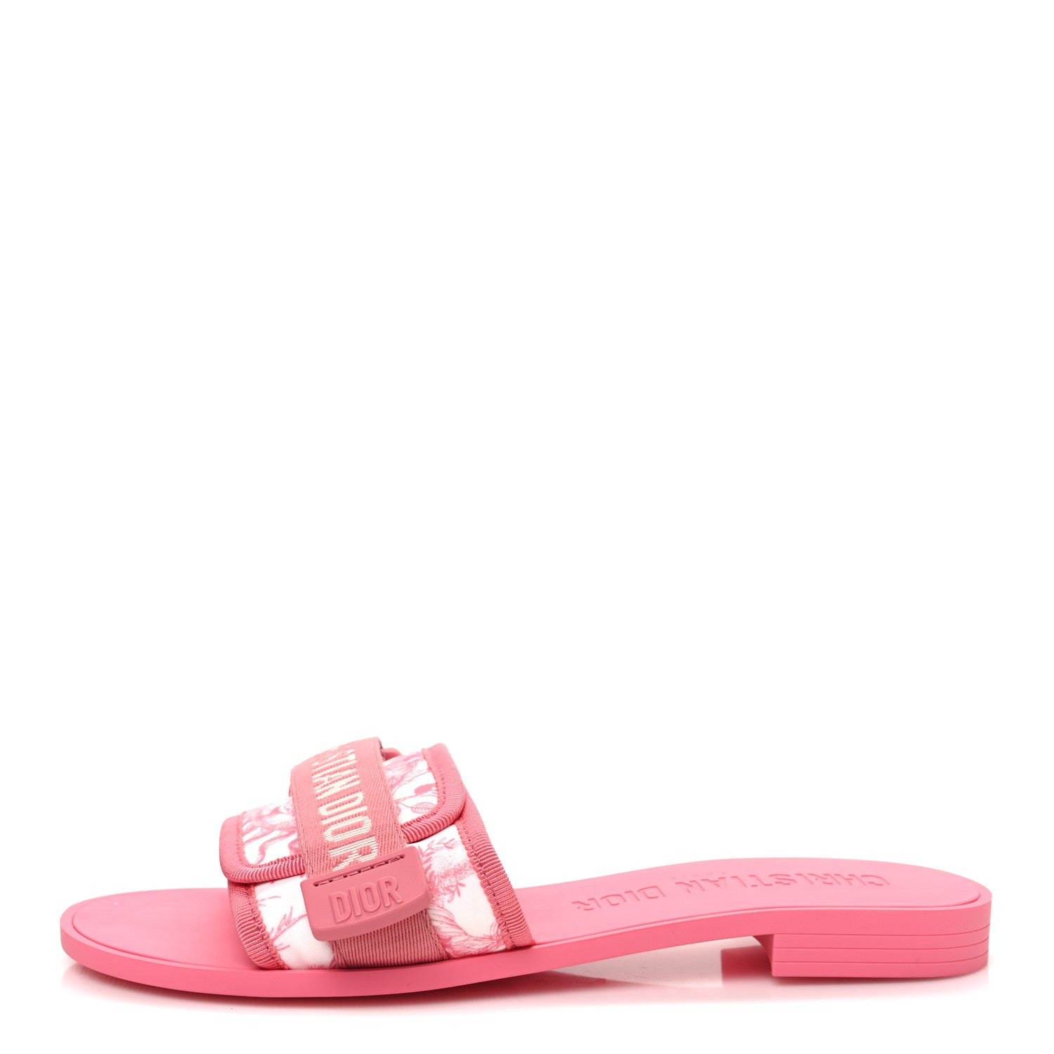 Christian Dior Nylon Dio(r)evolution Slide Sandals 37 Pink 1750831