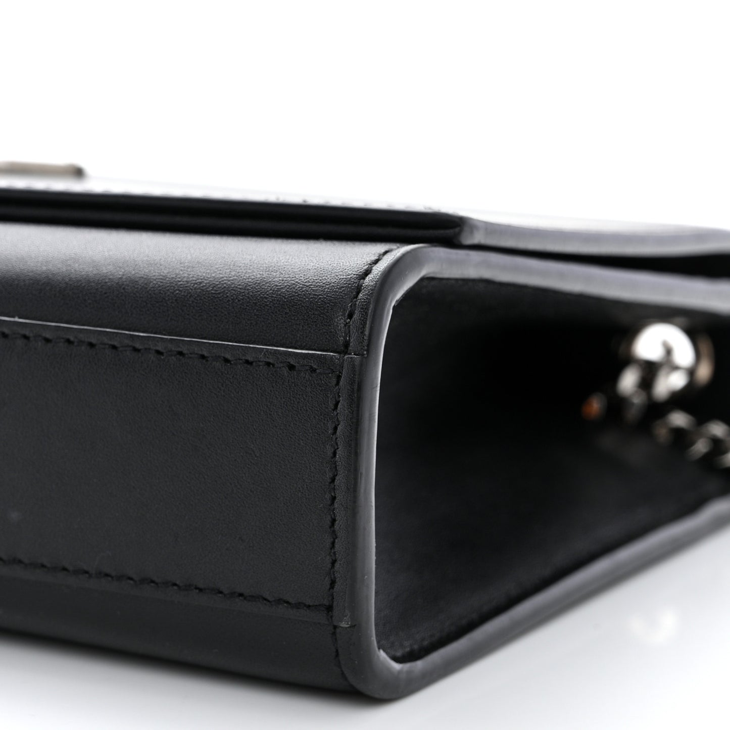Smooth Calfskin Medium Classic Monogram Kate Tassel Satchel Black