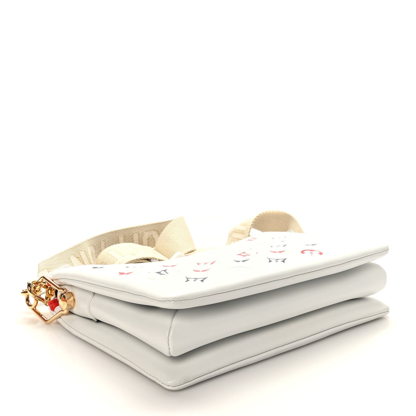 Lambskin Embossed Monogram LV H32 PM White
