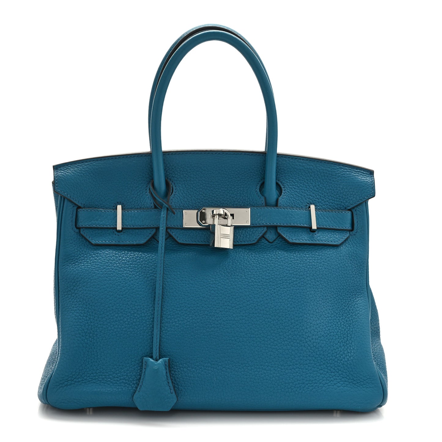 Taurillon Clemence Birkin 30 Bleu Izmir