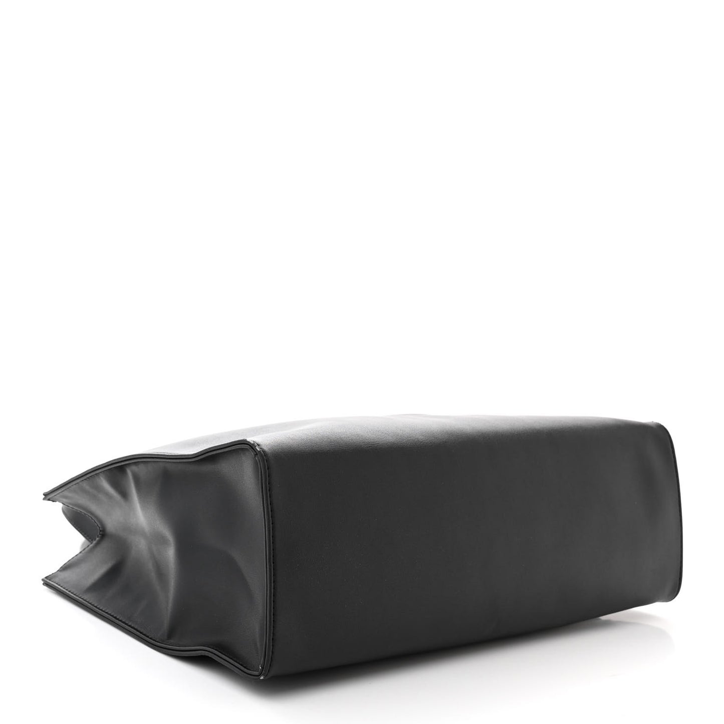 Vegan Leather Medium Shopping Bag Black
