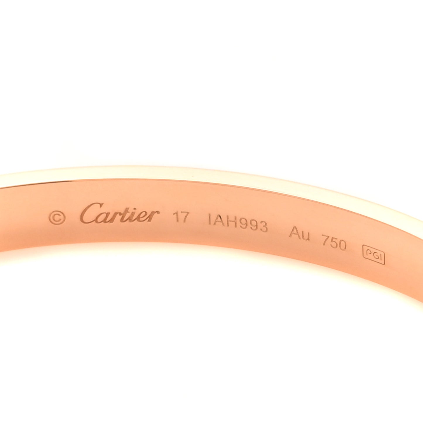 18K Pink Gold LOVE Bracelet 17