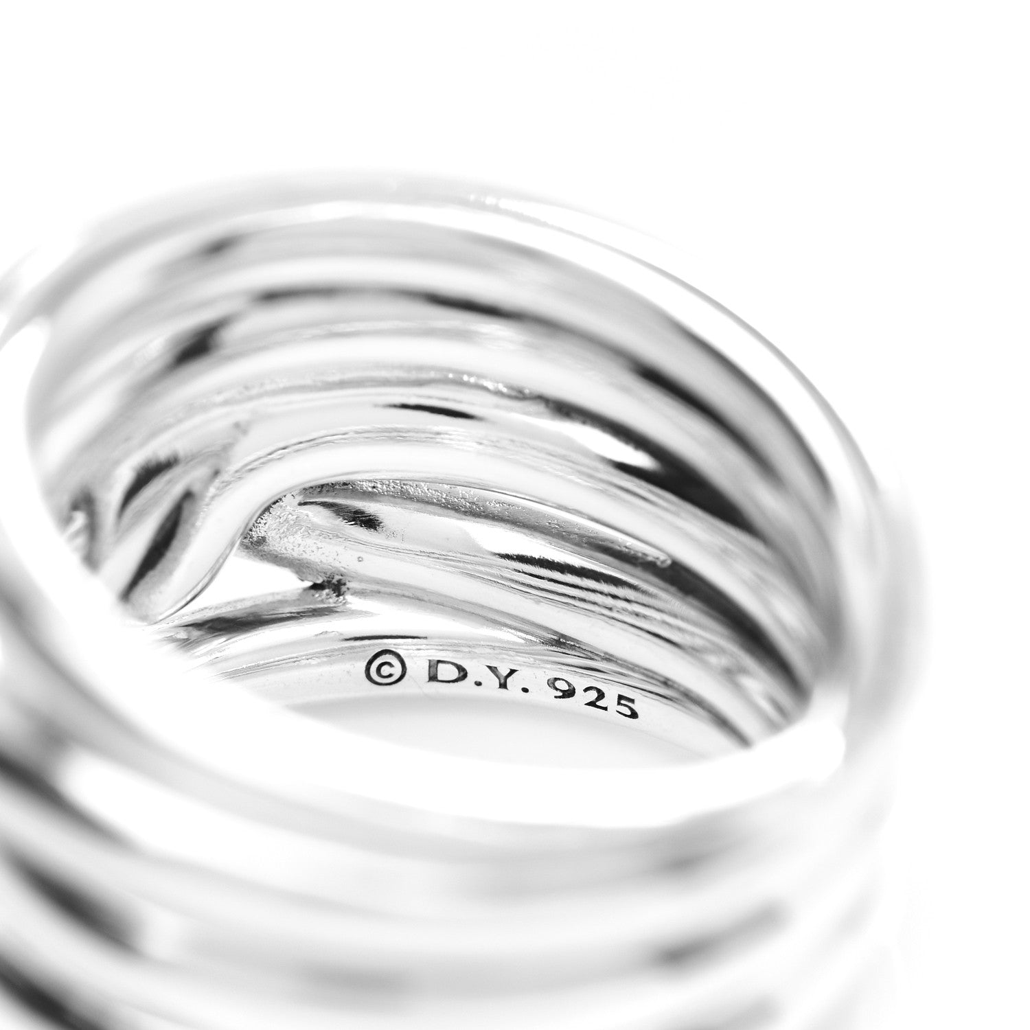 David Yurman Sterling Silver 14mm Continuance Ring 52 6 4 of 4