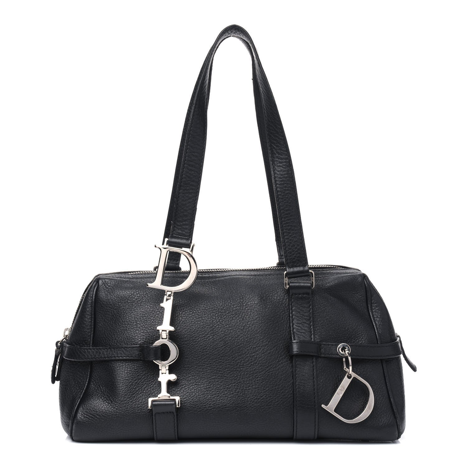 バッグ Christian Dior Leather Logo Charms Bag Christian Dior Calfskin Logo Charms Boston Black 768675 – FASHIONPHILE