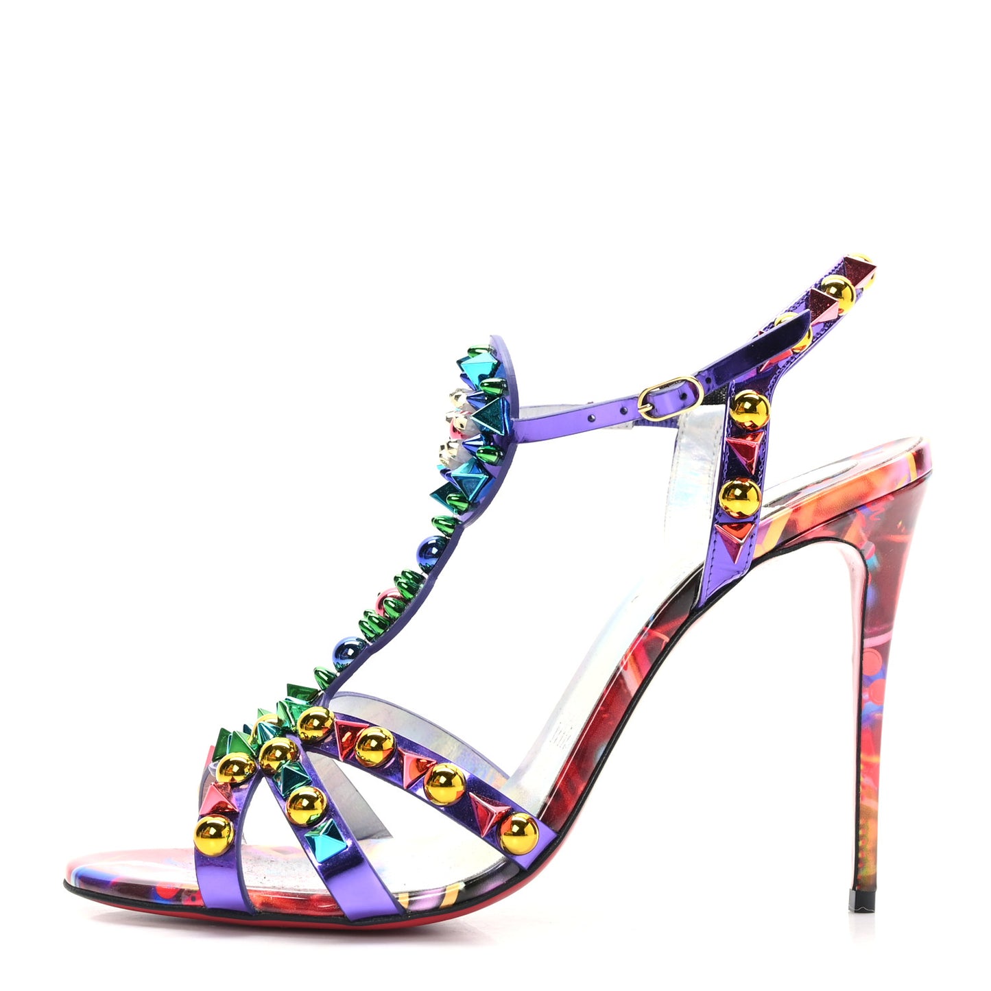 Patent Embellished Goldora Disco 100 Sandals 39 Multicolor
