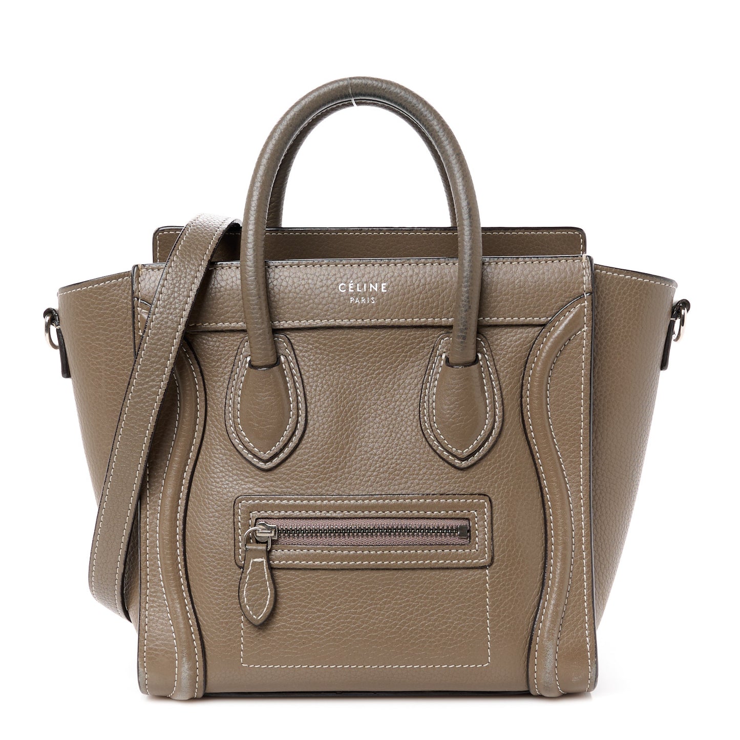 Drummed Calfskin Nano Luggage Souris