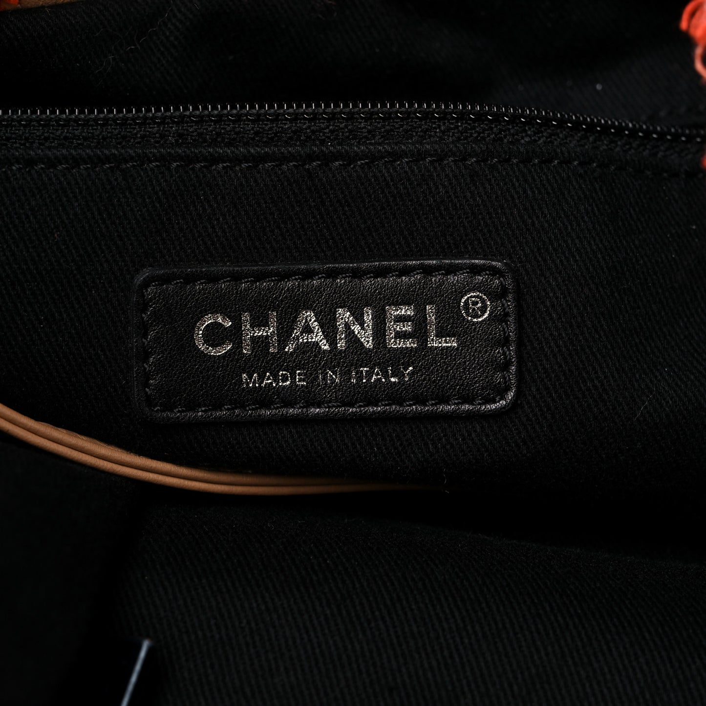 Tweed Sequins Embroidered Cubano Trip Backpack Orange Coral