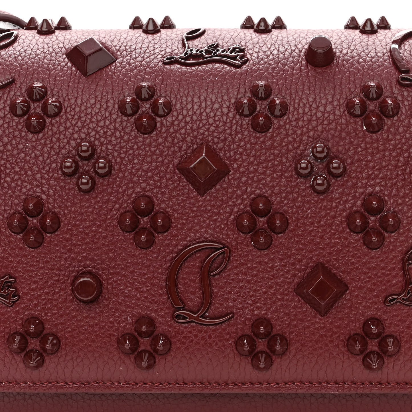 Calfskin Spikes Loubinthesky Paloma Clutch